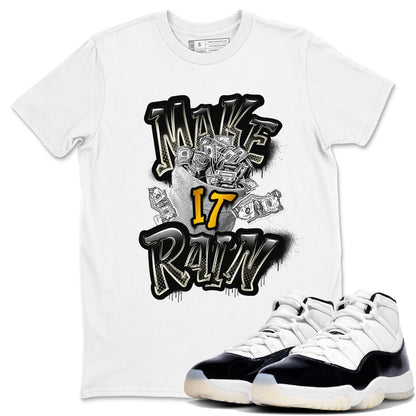 Air Jordan 11 Gratitude shirt to match jordans Make It Rain Money sneaker tees AJ11 Gratitude Drip Gear Zone unisex crew neck cotton White 1 crew neck shirt