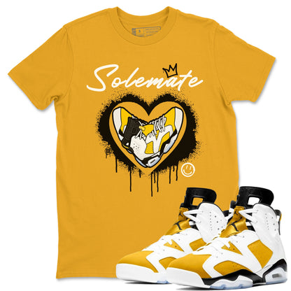 Solemate sneaker match tees to 6s Yellow Ochre street fashion brand for shirts to match Jordans Drip Gear Zone Air Jordan 6 Yellow Ochre unisex t-shirt Gold 1 unisex shirt