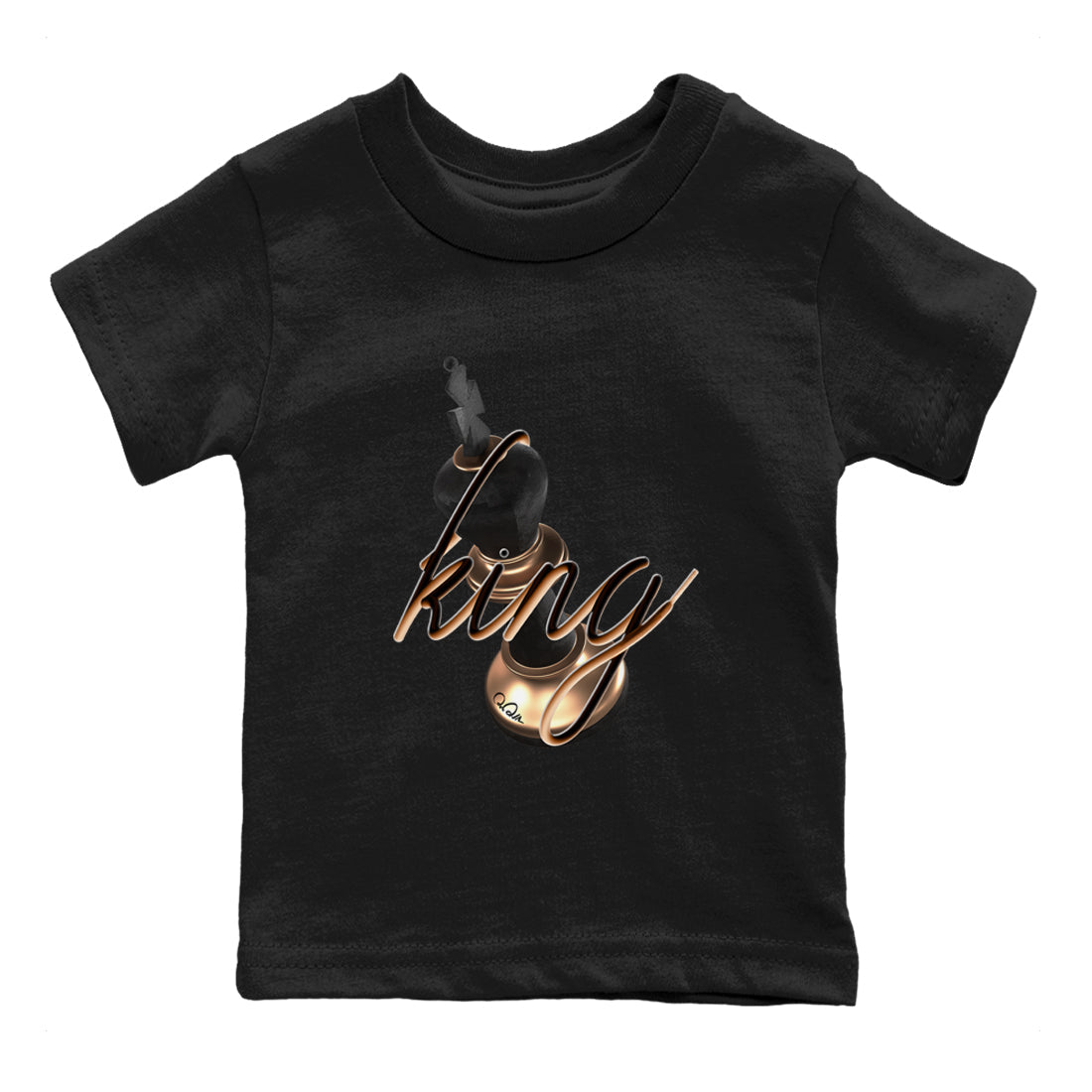 Foams One Metallic Copper shirts to match jordans 3D King sneaker match tees Air Foamposite One Metallic Copper match shoes to clothes Drip Gear Zone Youth Baby Black 2 tee