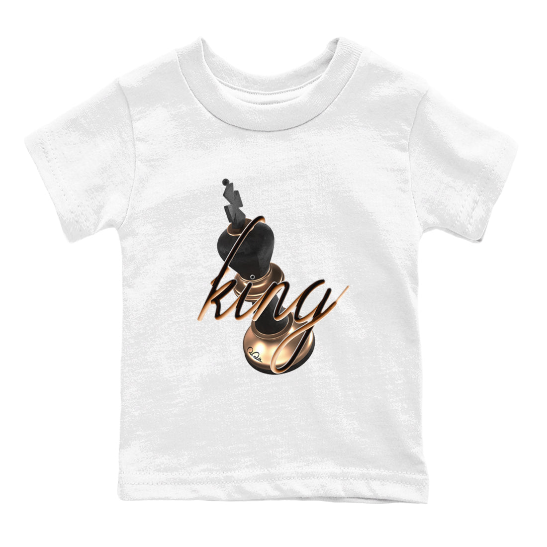 Foams One Metallic Copper shirts to match jordans 3D King sneaker match tees Air Foamposite One Metallic Copper match shoes to clothes Drip Gear Zone Youth Baby White 2 tee