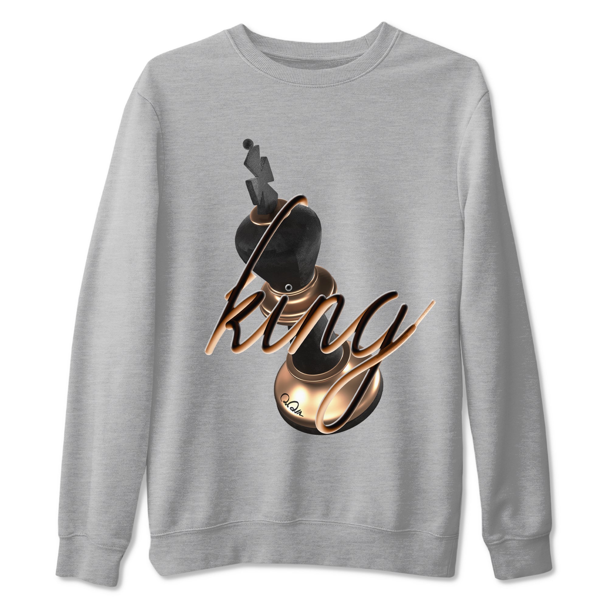 Foams One Metallic Copper shirts to match jordans 3D King sneaker match tees Air Foamposite One Metallic Copper match shoes to clothes Drip Gear Zone unisex cotton Heather Grey 2 shirts