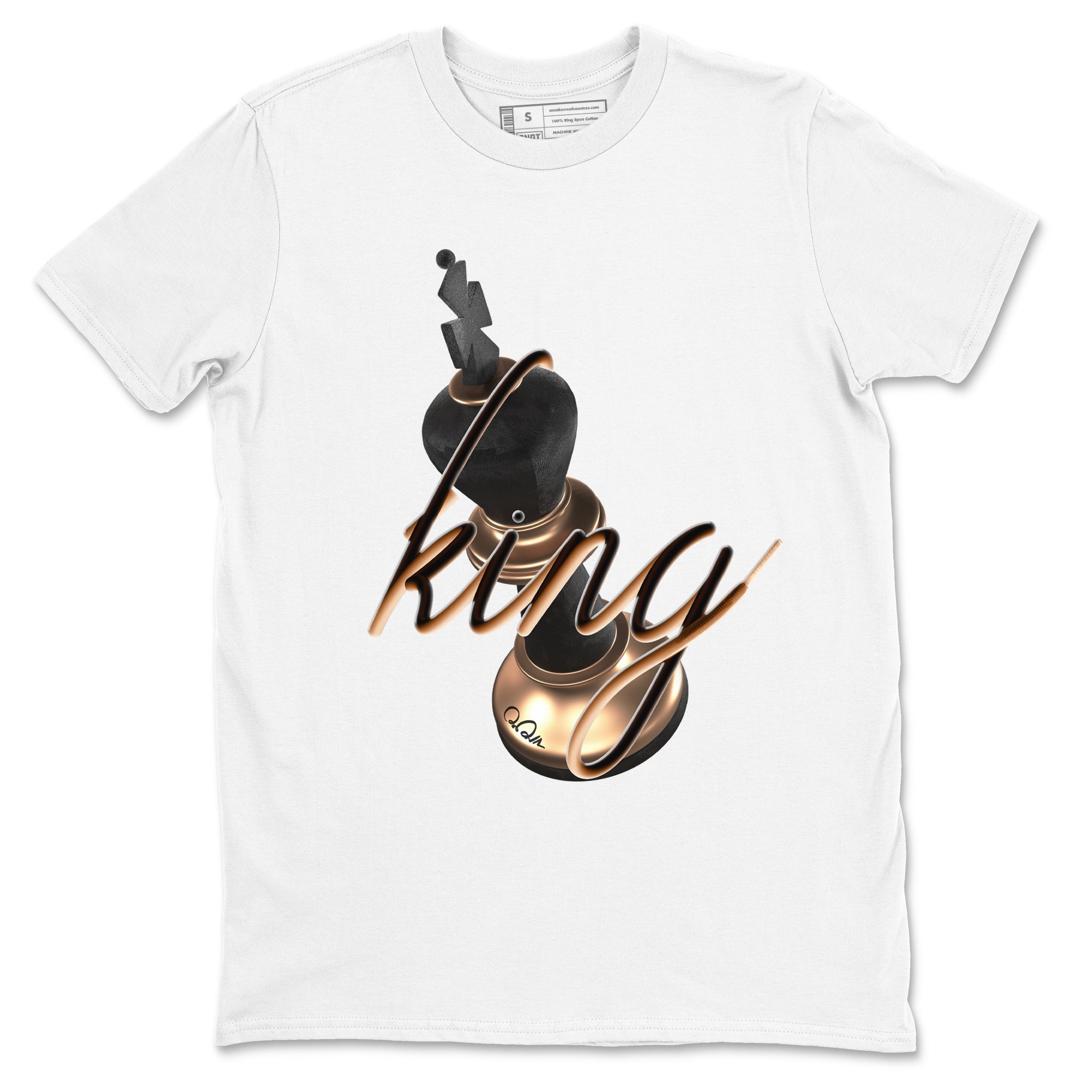 Foams One Metallic Copper shirts to match jordans 3D King sneaker match tees Air Foamposite One Metallic Copper match shoes to clothes Drip Gear Zone unisex cotton White 2 shirts