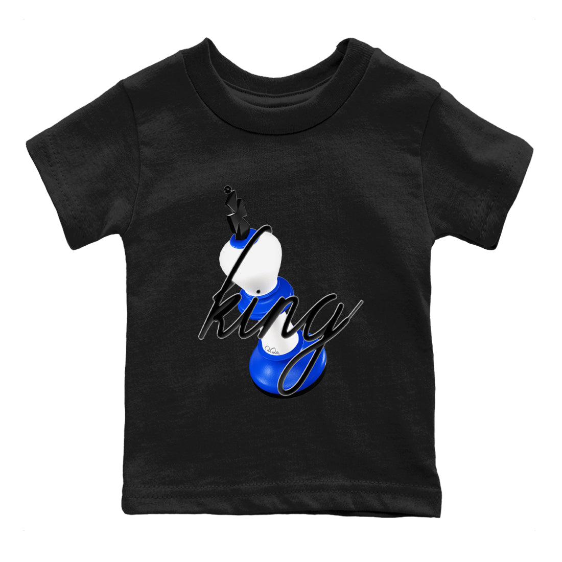 AJ1 Game Royal shirt to match jordans 3D King sneaker tees Air Jordan 1 Game Royal Drip Gear Zone baby toddler Black 2 cotton Shirt