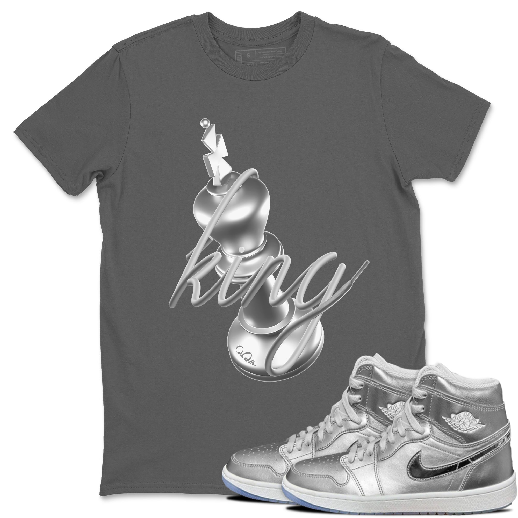 Air Jordan 1 Gift Giving shirt to match jordans 3D King sneaker tees  Metal tees AJ1 Gift Giving Drip Gear Zone Unisex Cool Grey 1 T-Shirt