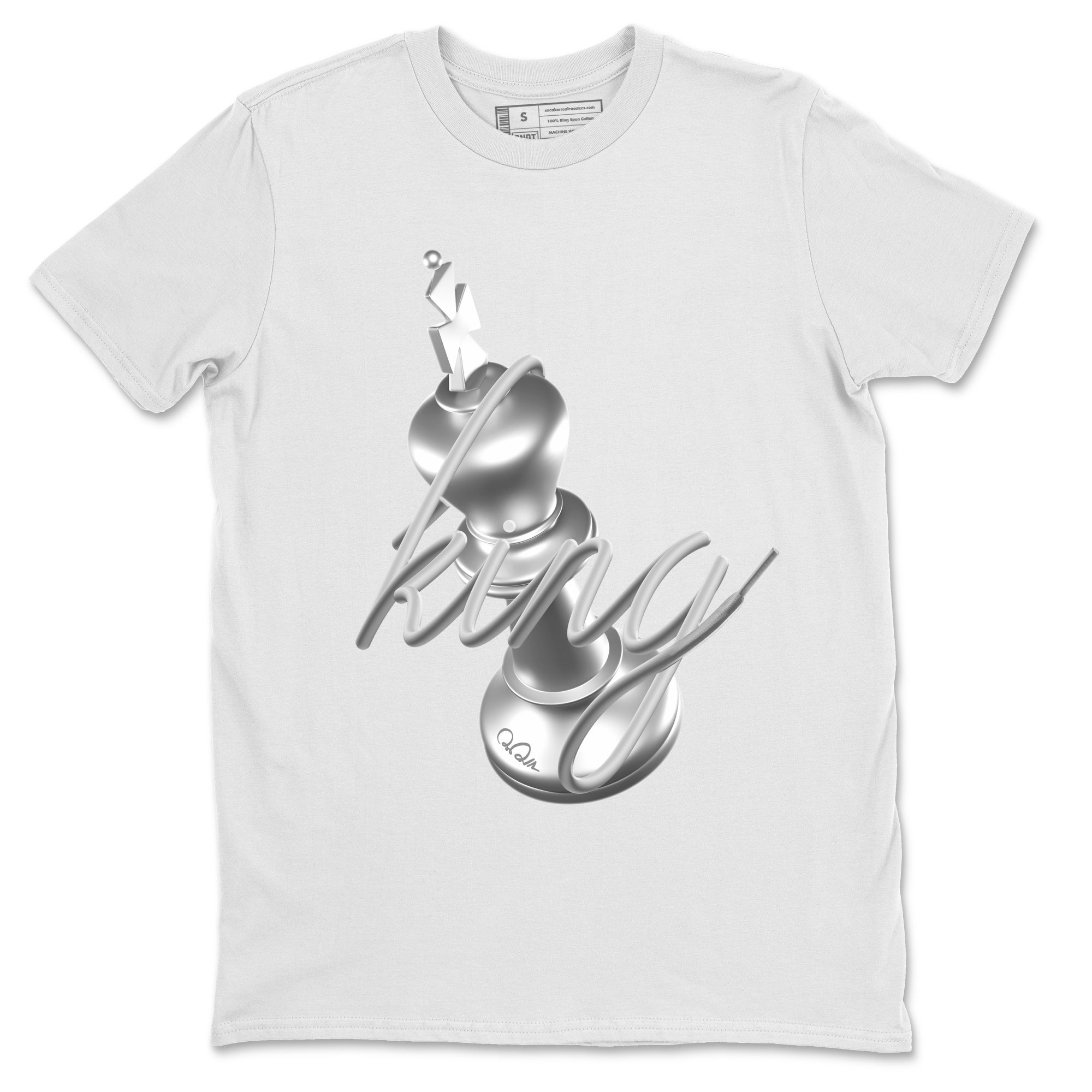 Air Jordan 1 Gift Giving shirt to match jordans 3D King sneaker tees  Metal tees AJ1 Gift Giving Drip Gear Zone Unisex White 2 T-Shirt