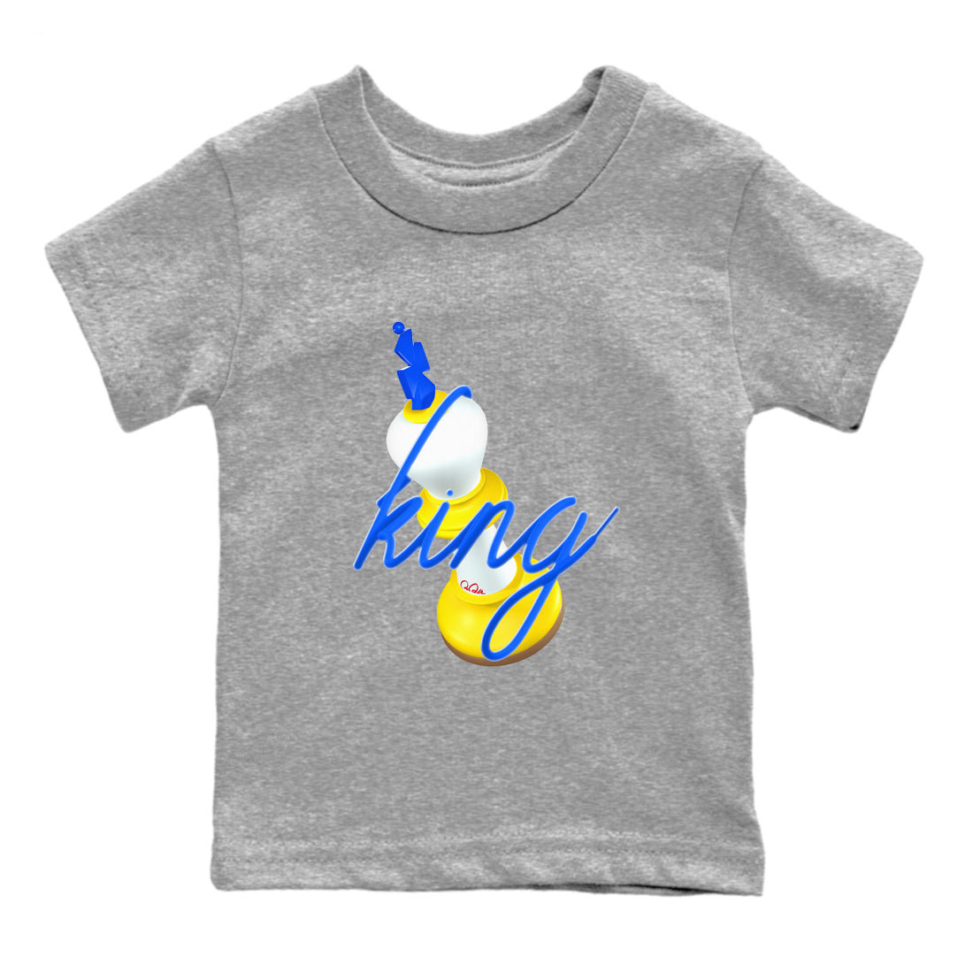 1s Travis Scott Canary shirt to match jordans 3D King sneaker tees Air Jordan 1 Travis Scott Canary Drip Gear Zone baby toddler Heather Grey 2 cotton Shirt