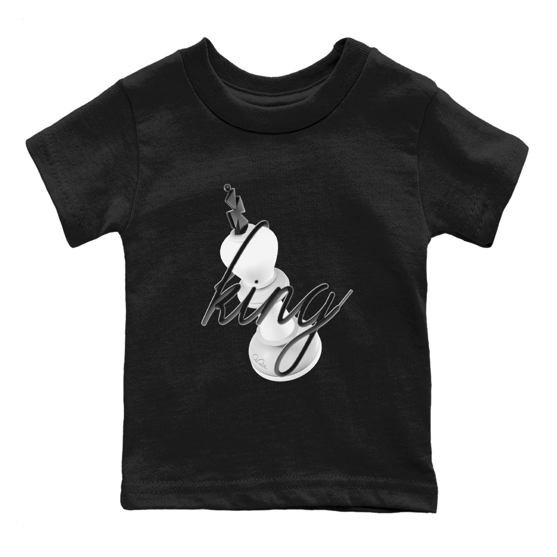 1s Wolf Grey shirts to match jordans 3D King sneaker match tees Air Jordan 1 Wolf Grey Drip Gear Zone streetwear brand Baby and Youth Black 2 cotton tee