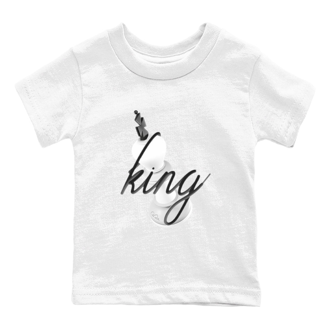 1s Wolf Grey shirts to match jordans 3D King sneaker match tees Air Jordan 1 Wolf Grey Drip Gear Zone streetwear brand Baby and Youth White 2 cotton tee