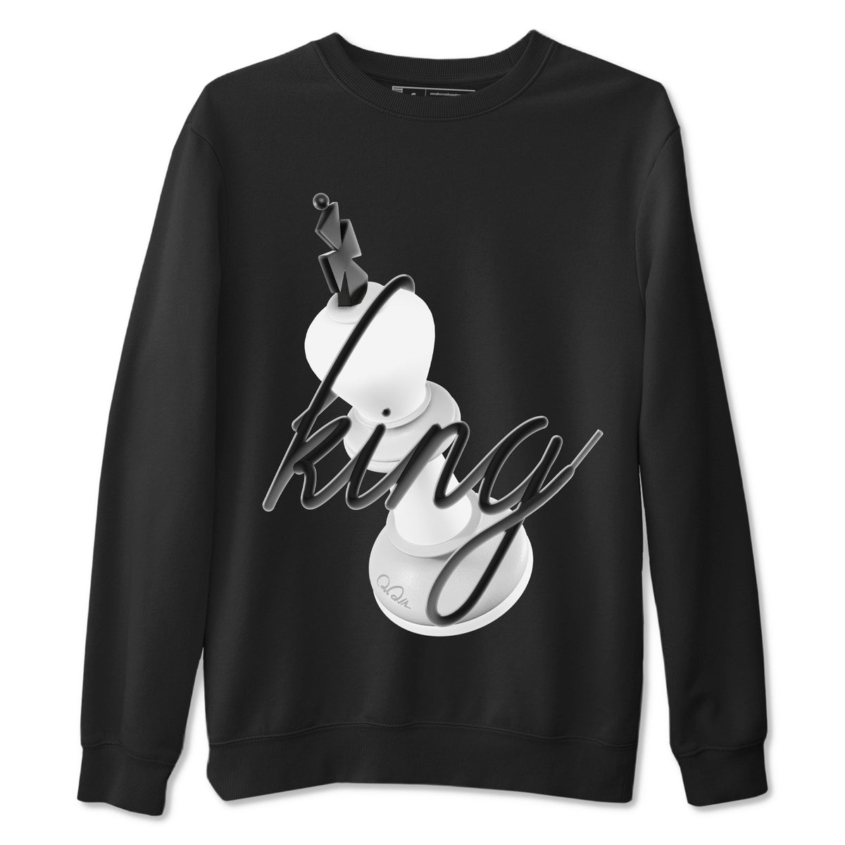 1s Wolf Grey shirts to match jordans 3D King sneaker match tees Air Jordan 1 Wolf Grey Drip Gear Zone streetwear brand Black 2 unisex cotton tee