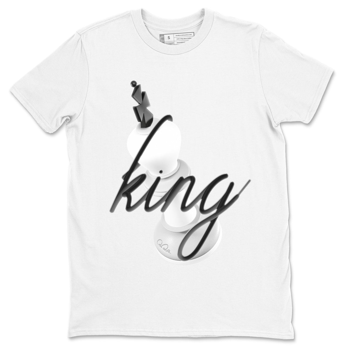 1s Wolf Grey shirts to match jordans 3D King sneaker match tees Air Jordan 1 Wolf Grey Drip Gear Zone streetwear brand White 2 unisex cotton tee