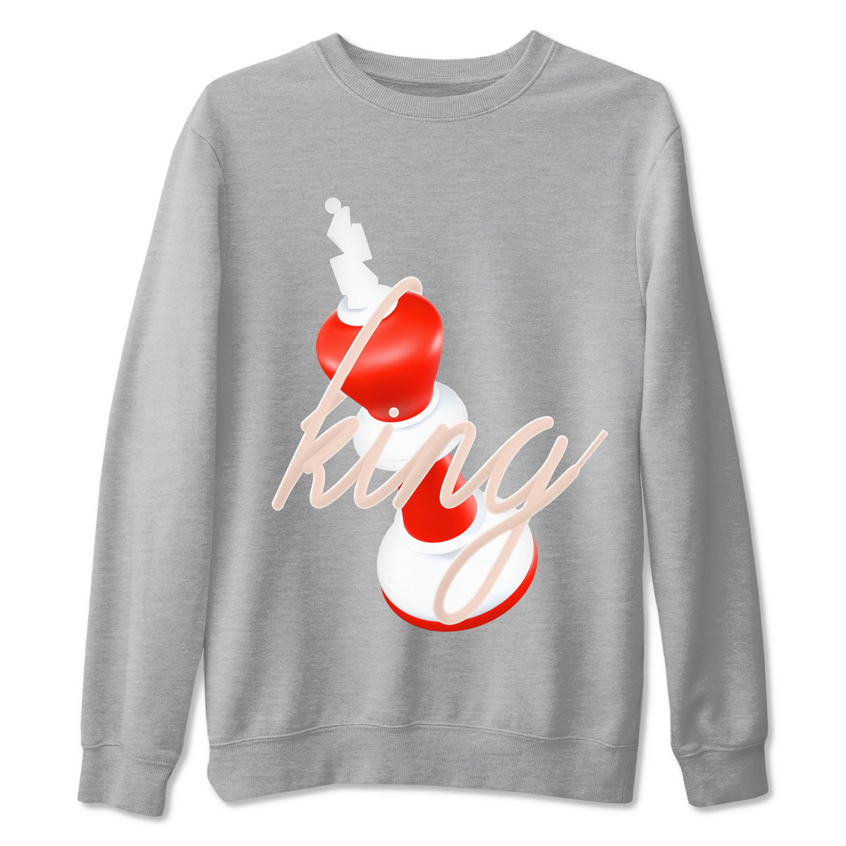 13s Dune Red shirts to match jordans 3D King sneaker match tees Air Jordan 13 Dune Red Drip Gear Zone streetwear brand Heather Grey 2 unisex cotton tee