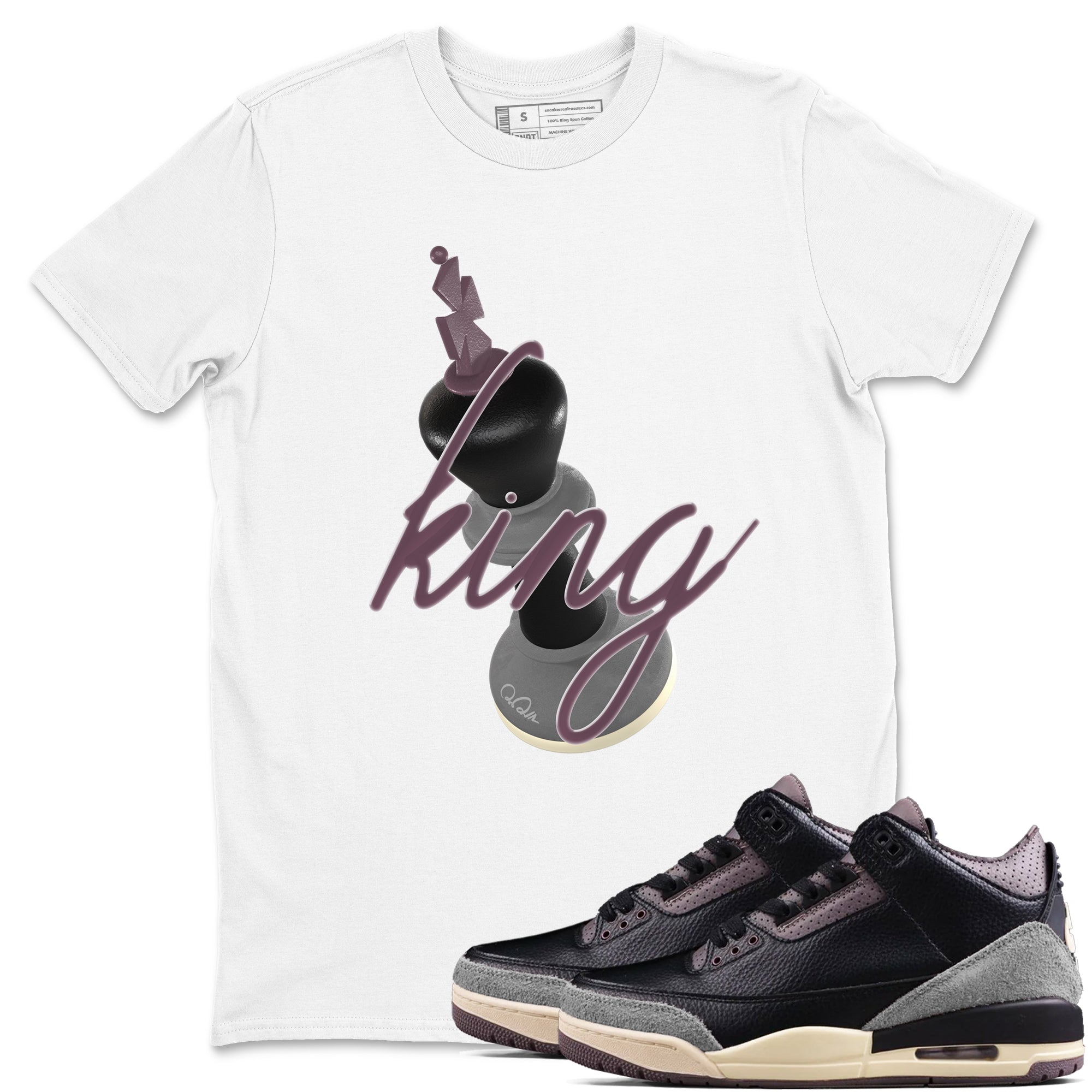 3s A Ma Maniere x Black shirts to match jordans 3D King sneaker match tees A Ma Maniere x Air Jordan 3 “While You Were Sleeping”Sneaker Release Tees unisex cotton White 1 crew neck shirts