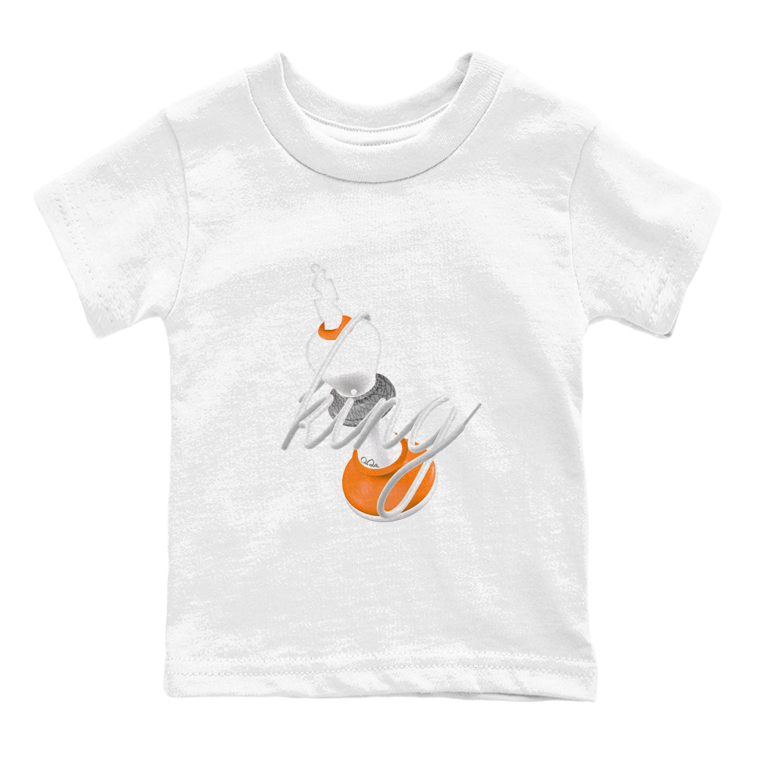 3s Georgia Peach shirt to match jordans 3D King sneaker tees Air Jordan 3 Georgia Peach Drip Gear Zone baby toddler White 2 cotton Shirt