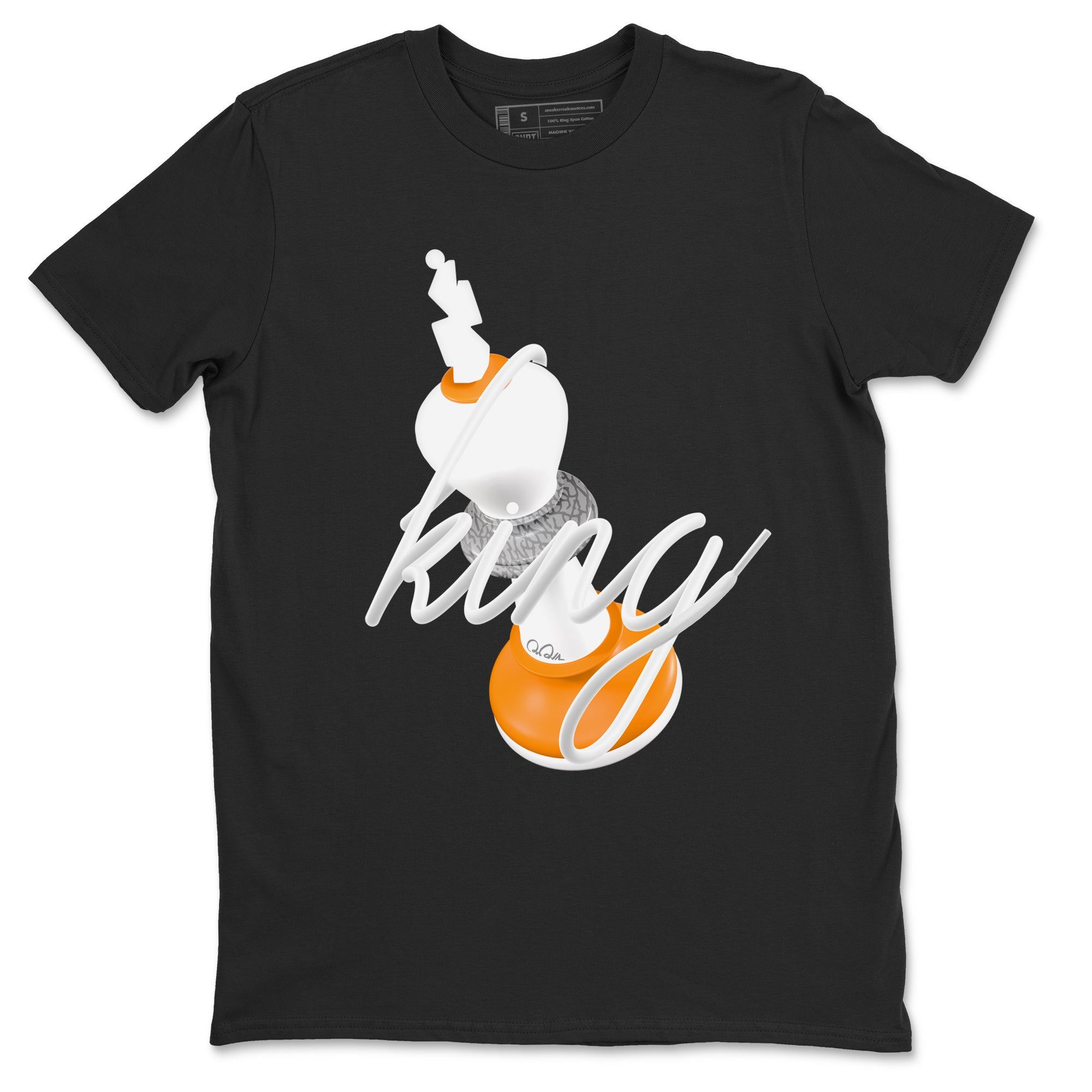 3s Georgia Peach shirt to match jordans 3D King sneaker tees Air Jordan 3 Georgia Peach Drip Gear Zone unisex cotton Black 2 crew neck shirt