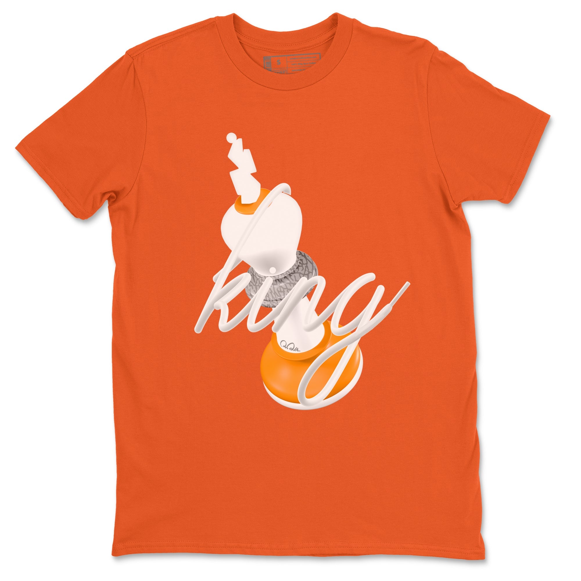 3s Georgia Peach shirt to match jordans 3D King sneaker tees Air Jordan 3 Georgia Peach Drip Gear Zone unisex cotton Orange 2 crew neck shirt