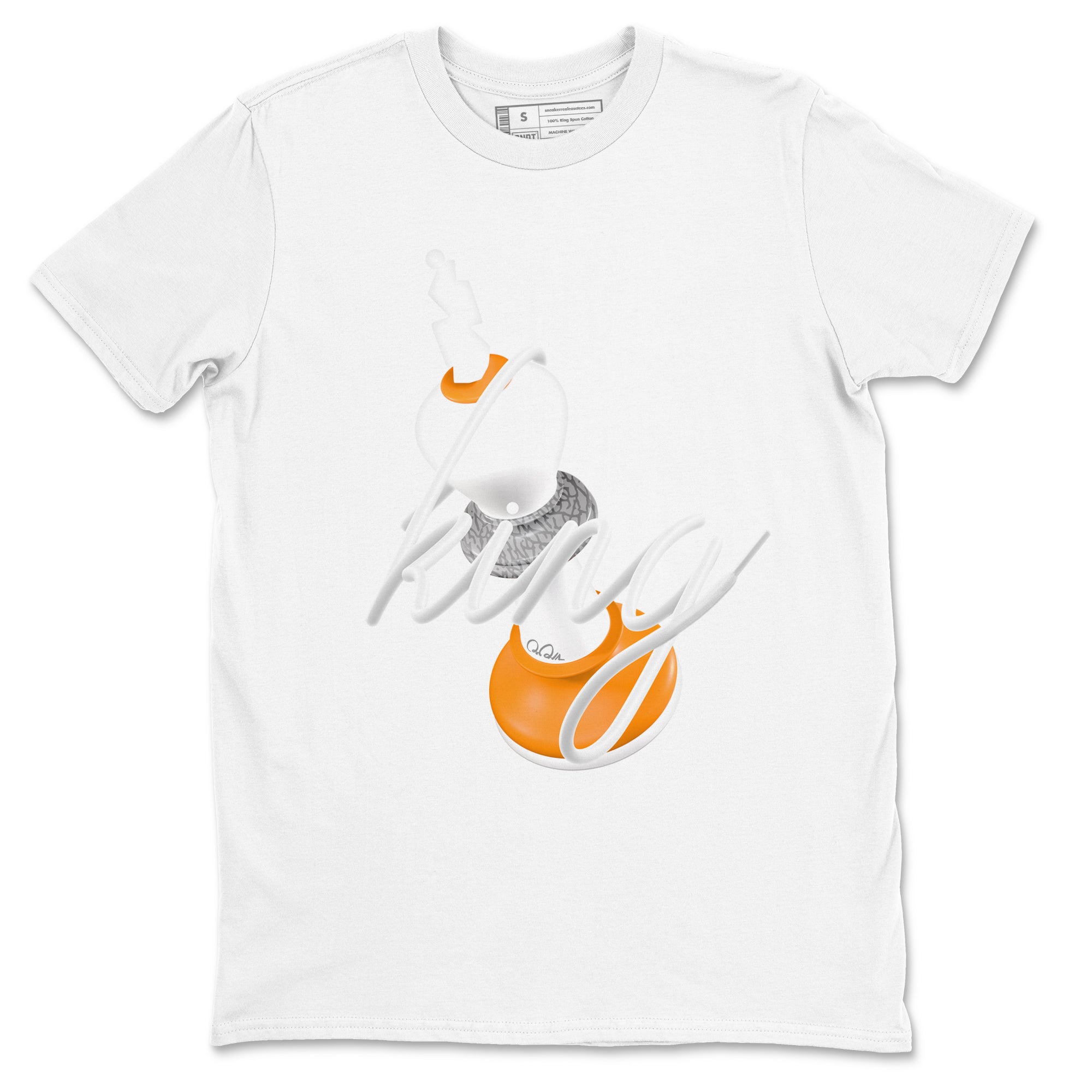 3s Georgia Peach shirt to match jordans 3D King sneaker tees Air Jordan 3 Georgia Peach Drip Gear Zone unisex cotton White 2 crew neck shirt