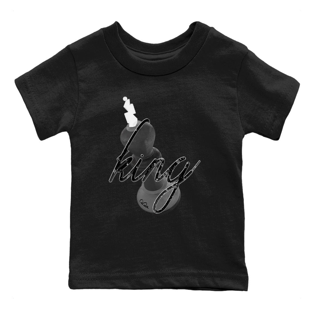 4s Fear shirts to match jordans 3D King sneaker match tees Air Jordan 4 Fear match shoes to clothes Drip Gear Zone Youth Baby Black 2 tee
