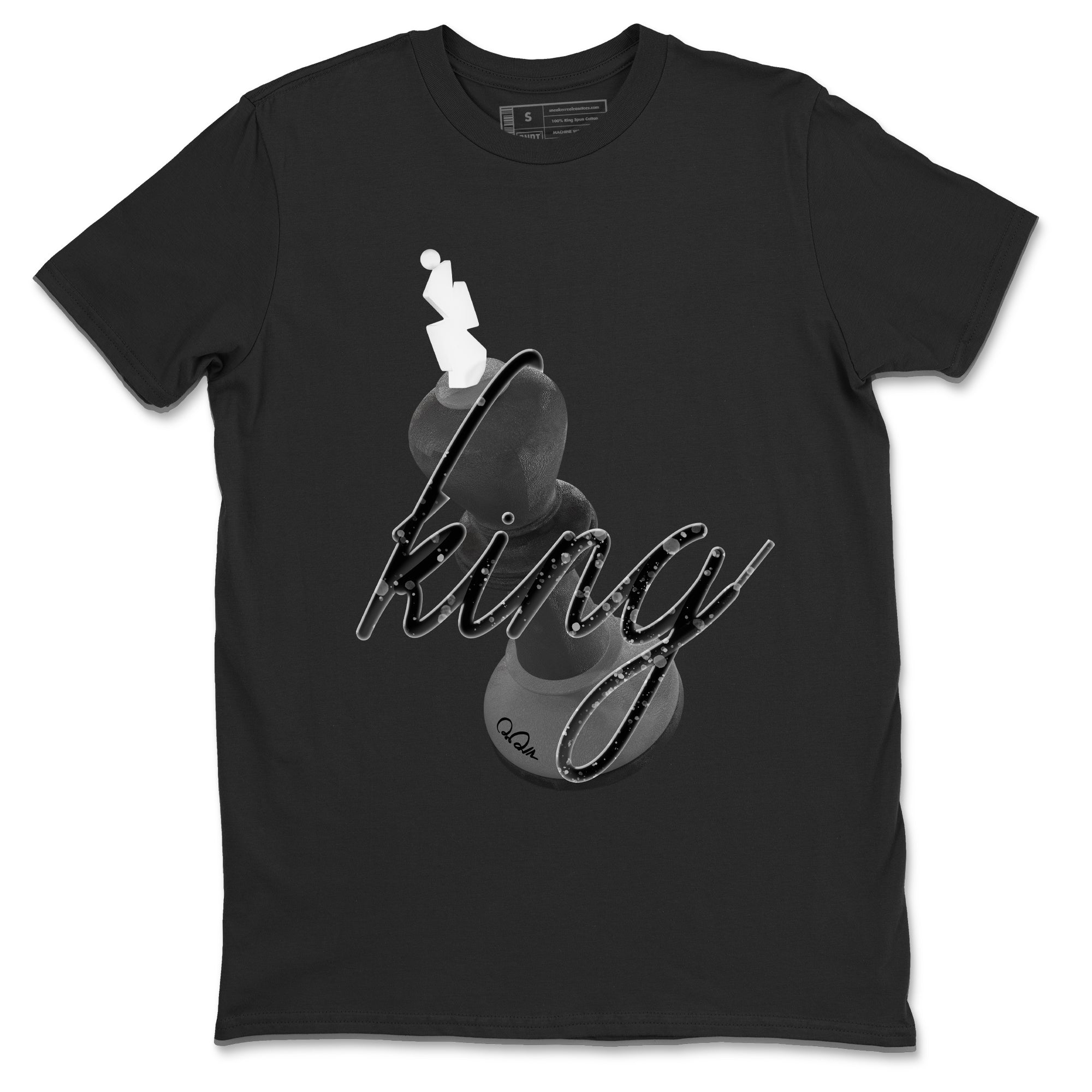 4s Fear shirts to match jordans 3D King sneaker match tees Air Jordan 4 Fear match shoes to clothes Drip Gear Zone unisex cotton Black 2 shirts