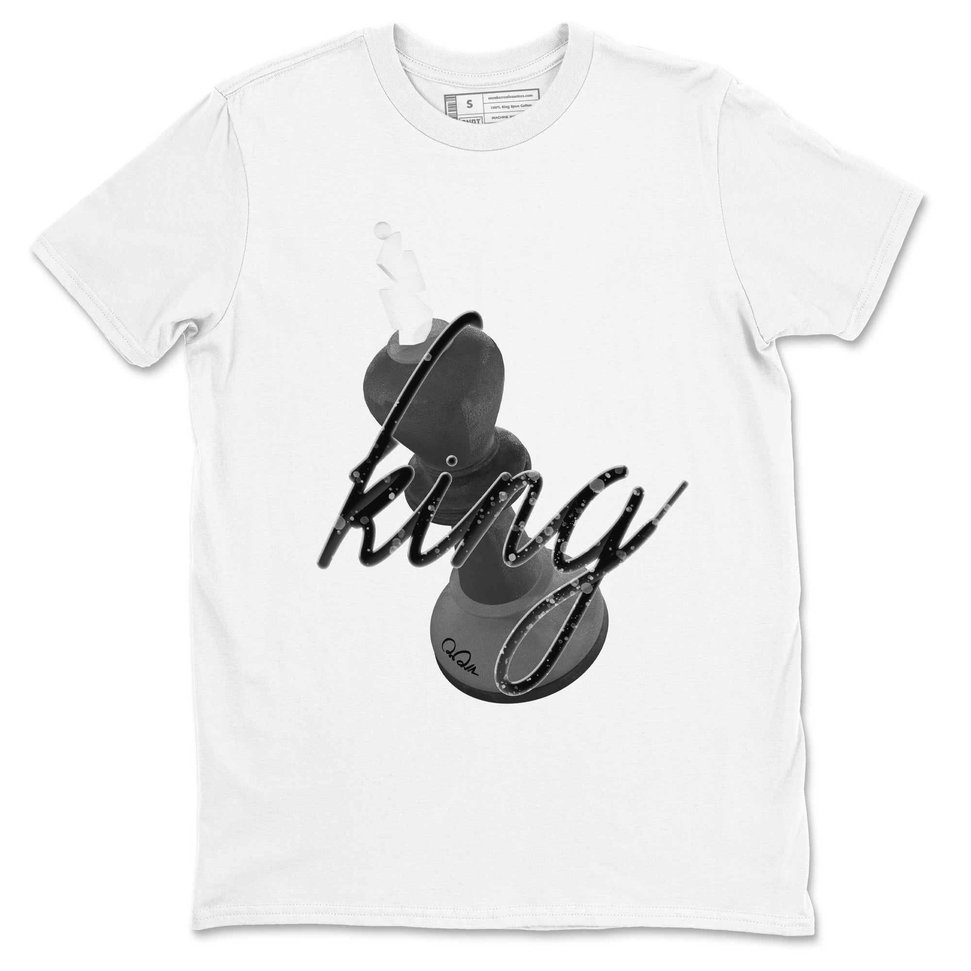 4s Fear shirts to match jordans 3D King sneaker match tees Air Jordan 4 Fear match shoes to clothes Drip Gear Zone unisex cotton White 2 shirts