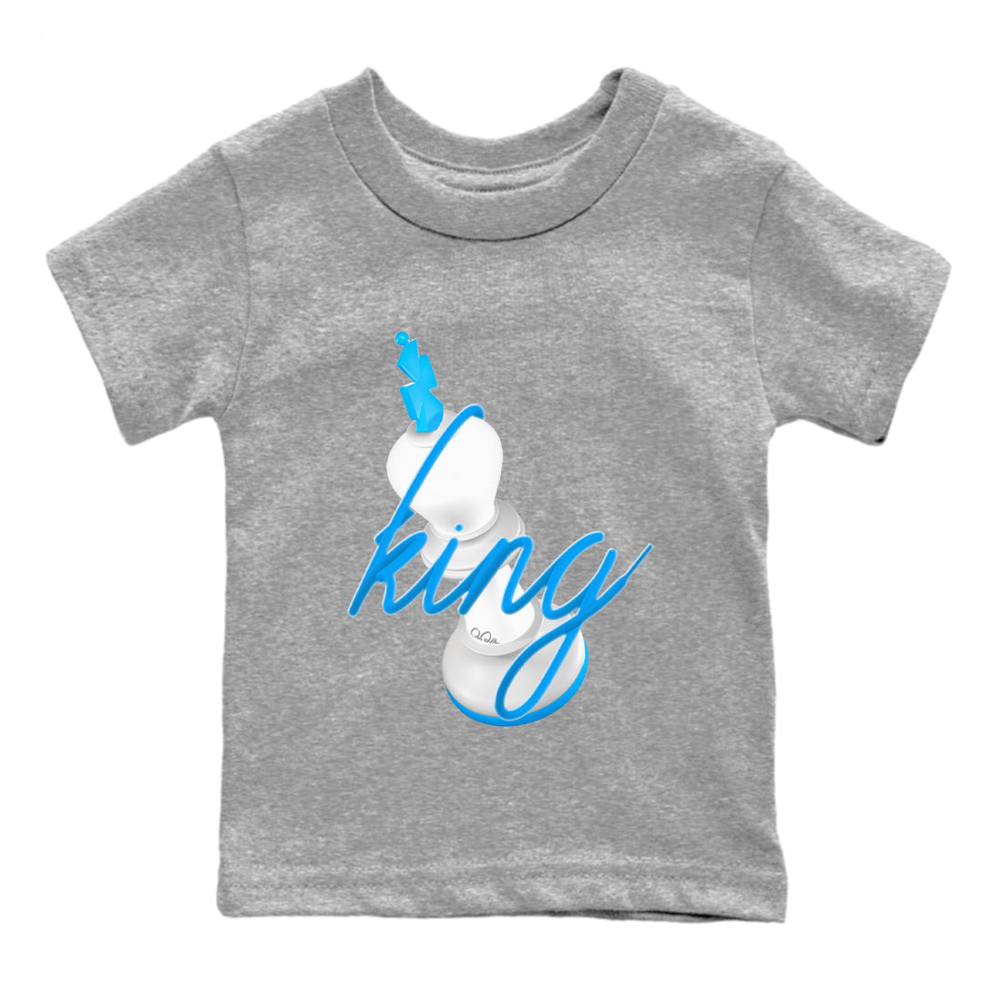 Air Jordan 4 Industrial Blue shirt to match jordans 3D King sneaker tees Air Jordan 4 Military Blue Drip Gear Zone baby toddler Heather Grey 2 cotton Shirt