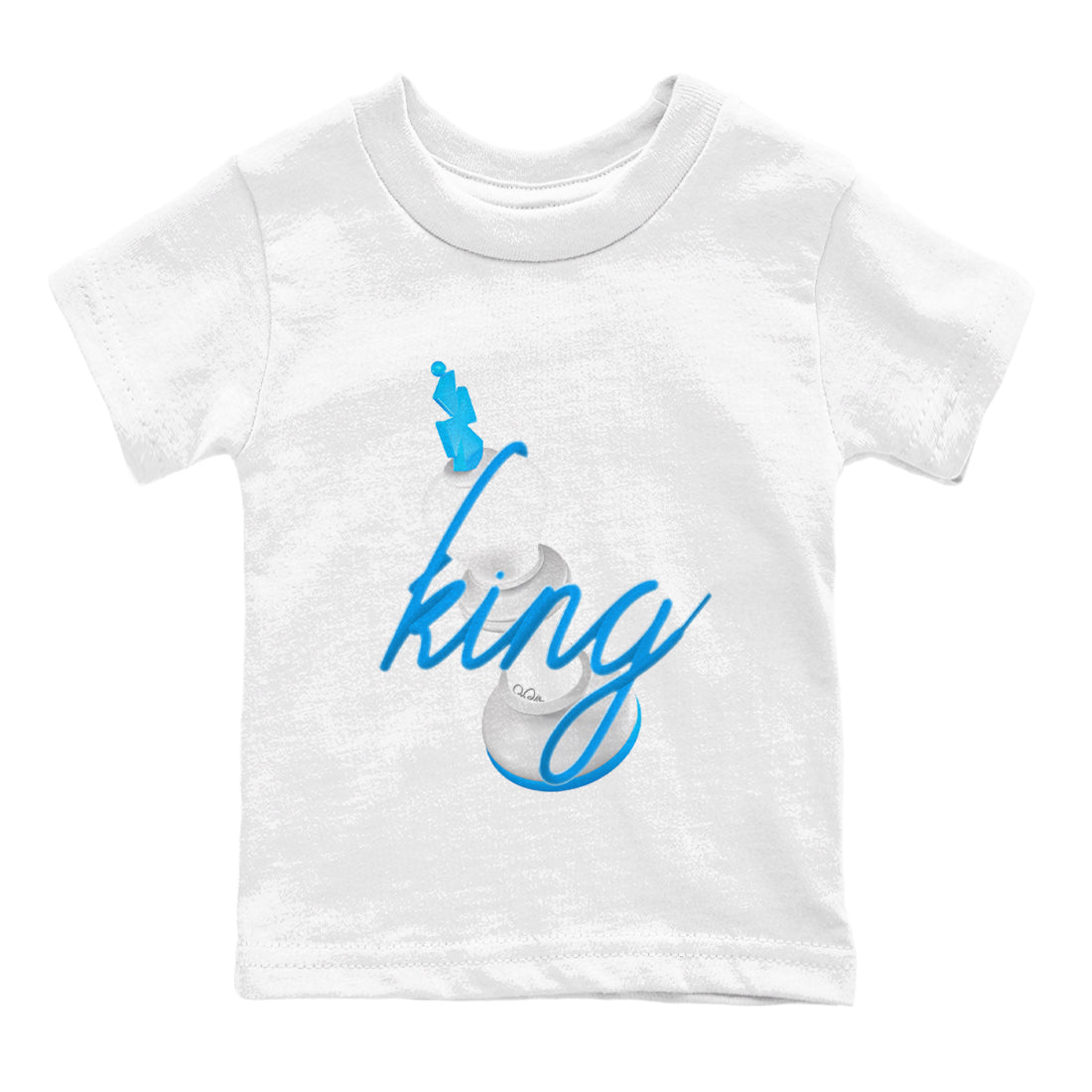 Air Jordan 4 Industrial Blue shirt to match jordans 3D King sneaker tees Air Jordan 4 Military Blue Drip Gear Zone baby toddler White 2 cotton Shirt