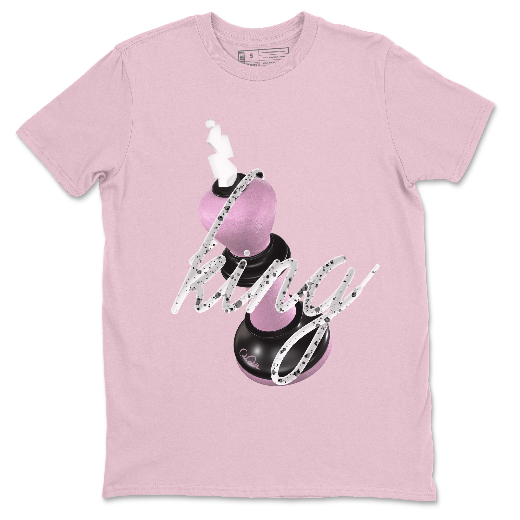4s Retro Orchid shirts to match jordans 3D King sneaker match tees Air Jordan 4 WMNS Orchid match shoes to clothes Drip Gear Zone unisex cotton Pink 2 shirts