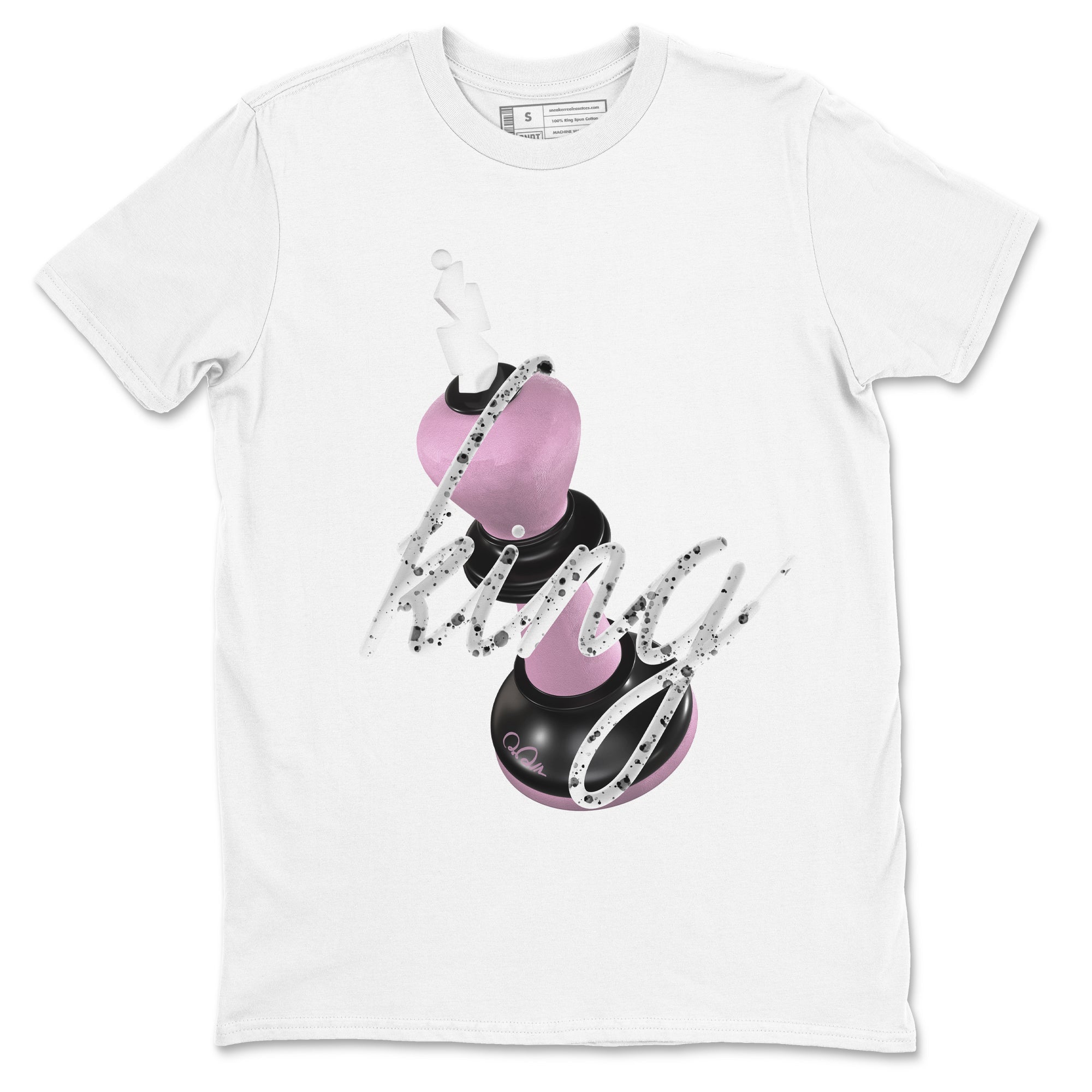4s Retro Orchid shirts to match jordans 3D King sneaker match tees Air Jordan 4 WMNS Orchid match shoes to clothes Drip Gear Zone unisex cotton White 2 shirts