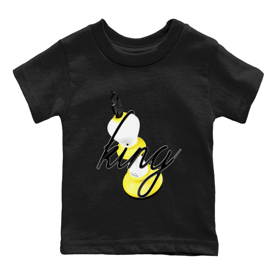 AJ4 Vivid Sulfur shirt to match jordans 3D King sneaker tees Air Jordan 4 Vivid Sulfur Drip Gear Zone baby toddler Black 2 cotton Shirt