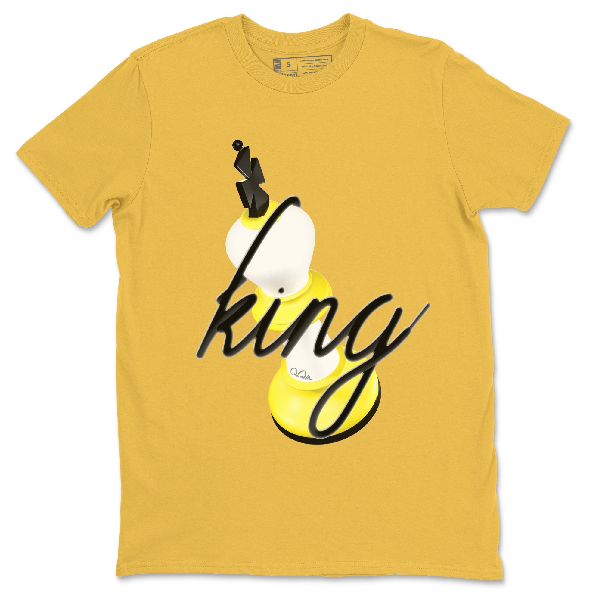 AJ4 Vivid Sulfur shirt to match jordans 3D King sneaker tees Air Jordan 4 Vivid Sulfur Drip Gear Zone unisex cotton Daisy 2 crew neck shirt