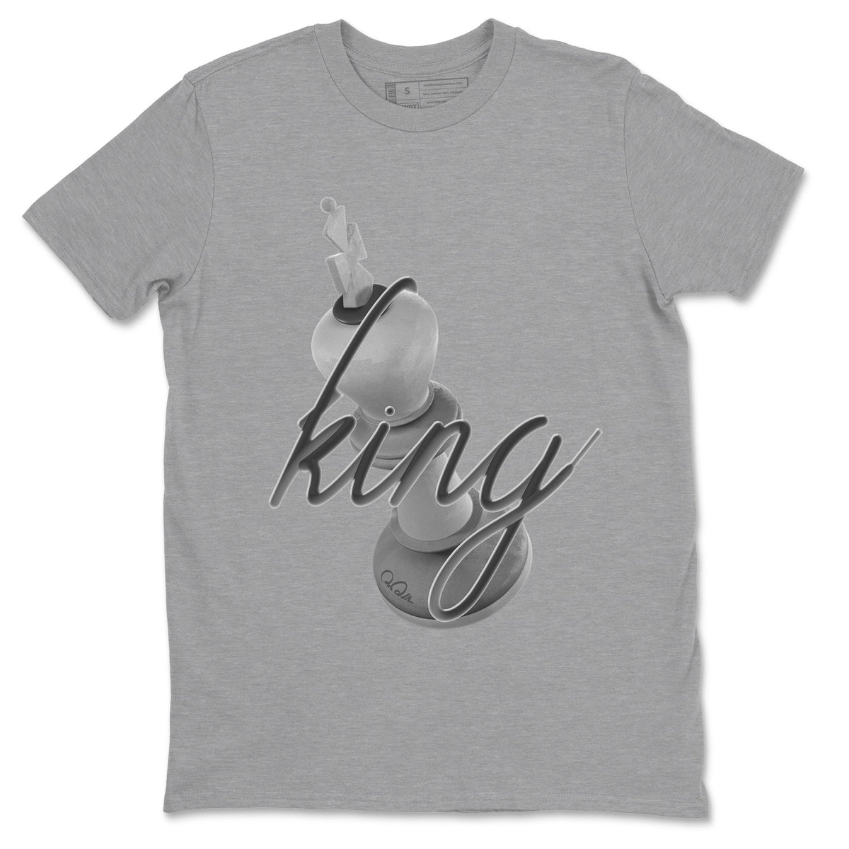 4s Wet Cement shirts to match jordans 3D King sneaker match tees Air Jordan 4 SE Wet Cement Drip Gear Zone unisex cotton Heather Grey 2 crew neck shirts