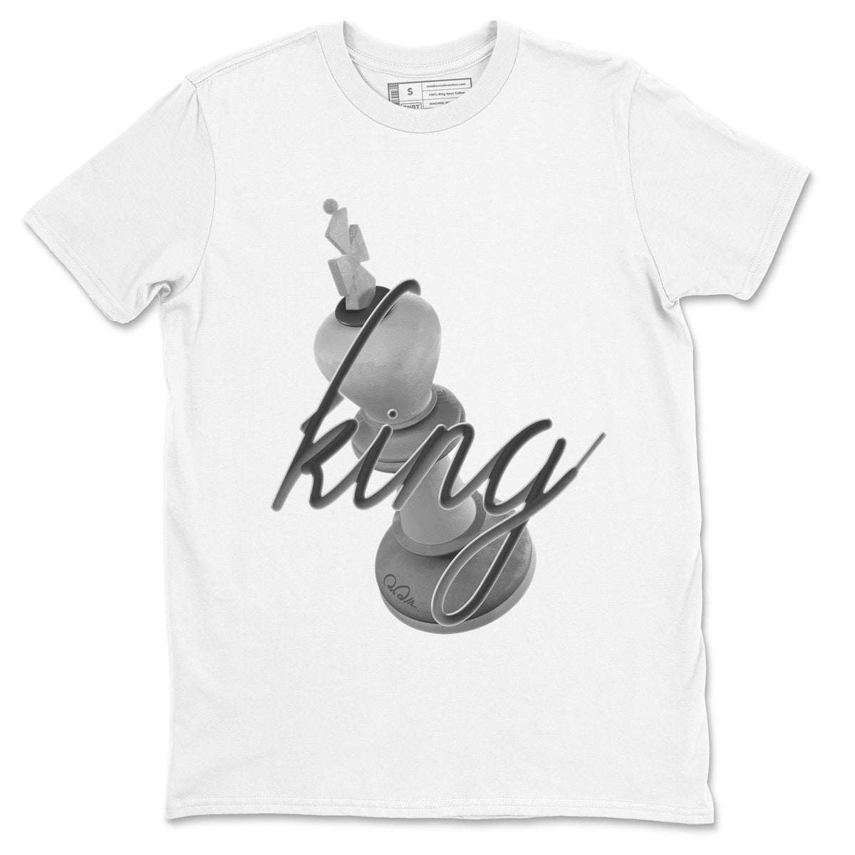 4s Wet Cement shirts to match jordans 3D King sneaker match tees Air Jordan 4 SE Wet Cement Drip Gear Zone unisex cotton White 2 crew neck shirts