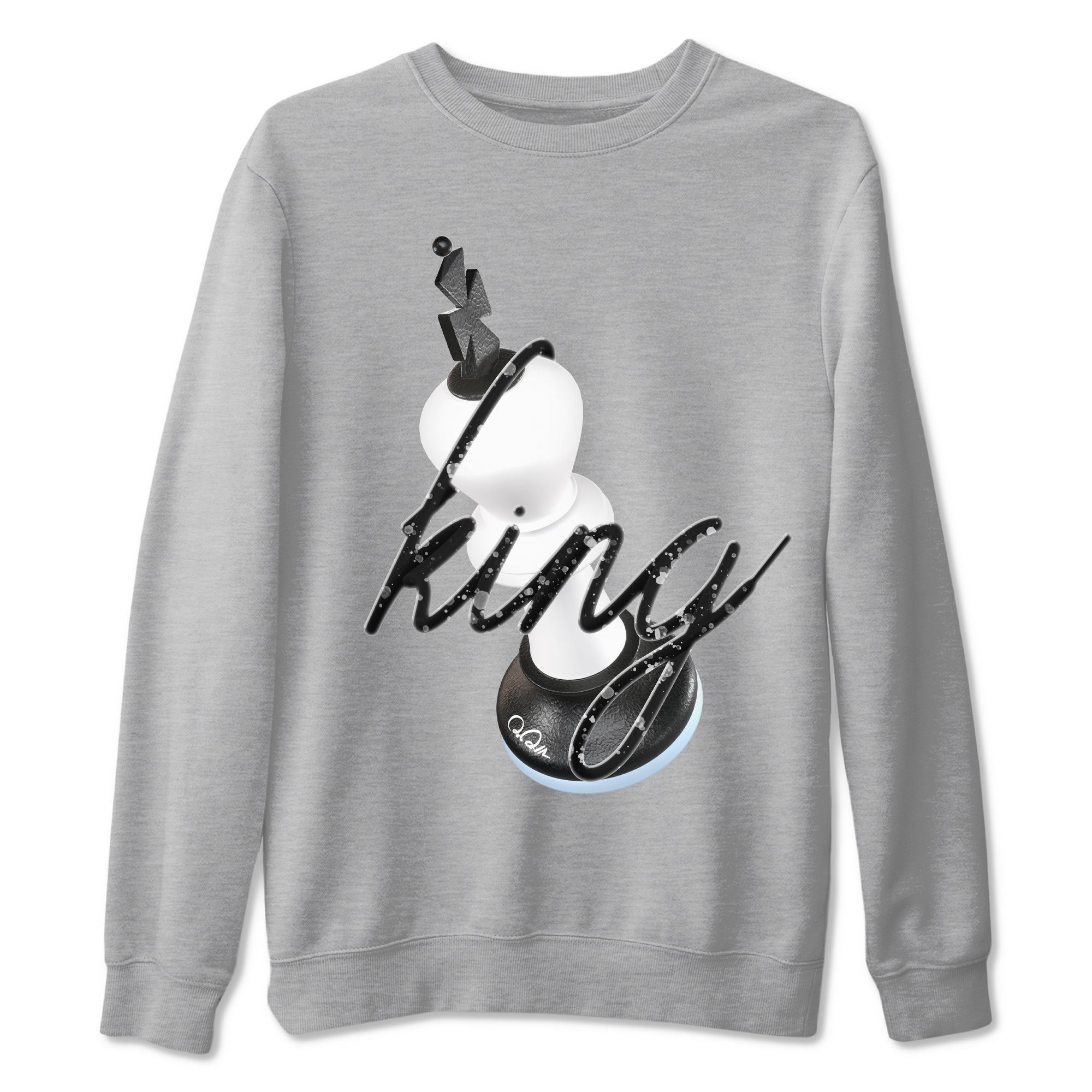 AJ6 White Black shirts to match jordans 3D King sneaker match tees Air Jordan 6 White Black Drip Gear Zone streetwear brand Heather Grey 2 unisex cotton tee