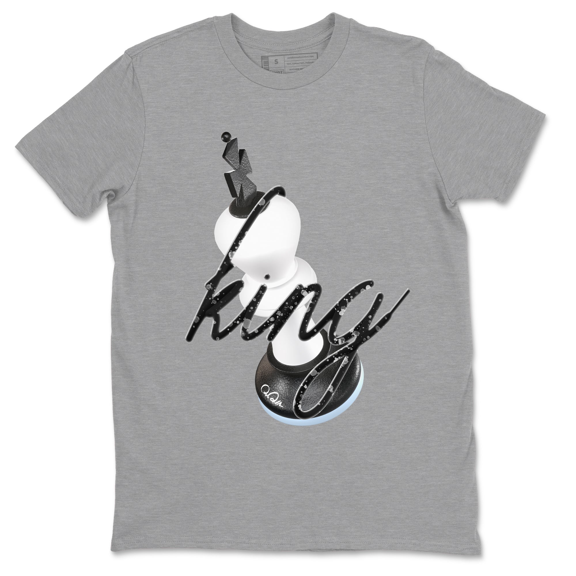 AJ6 White Black shirts to match jordans 3D King sneaker match tees Air Jordan 6 White Black Drip Gear Zone streetwear brand Heather Grey 2 unisex cotton tee