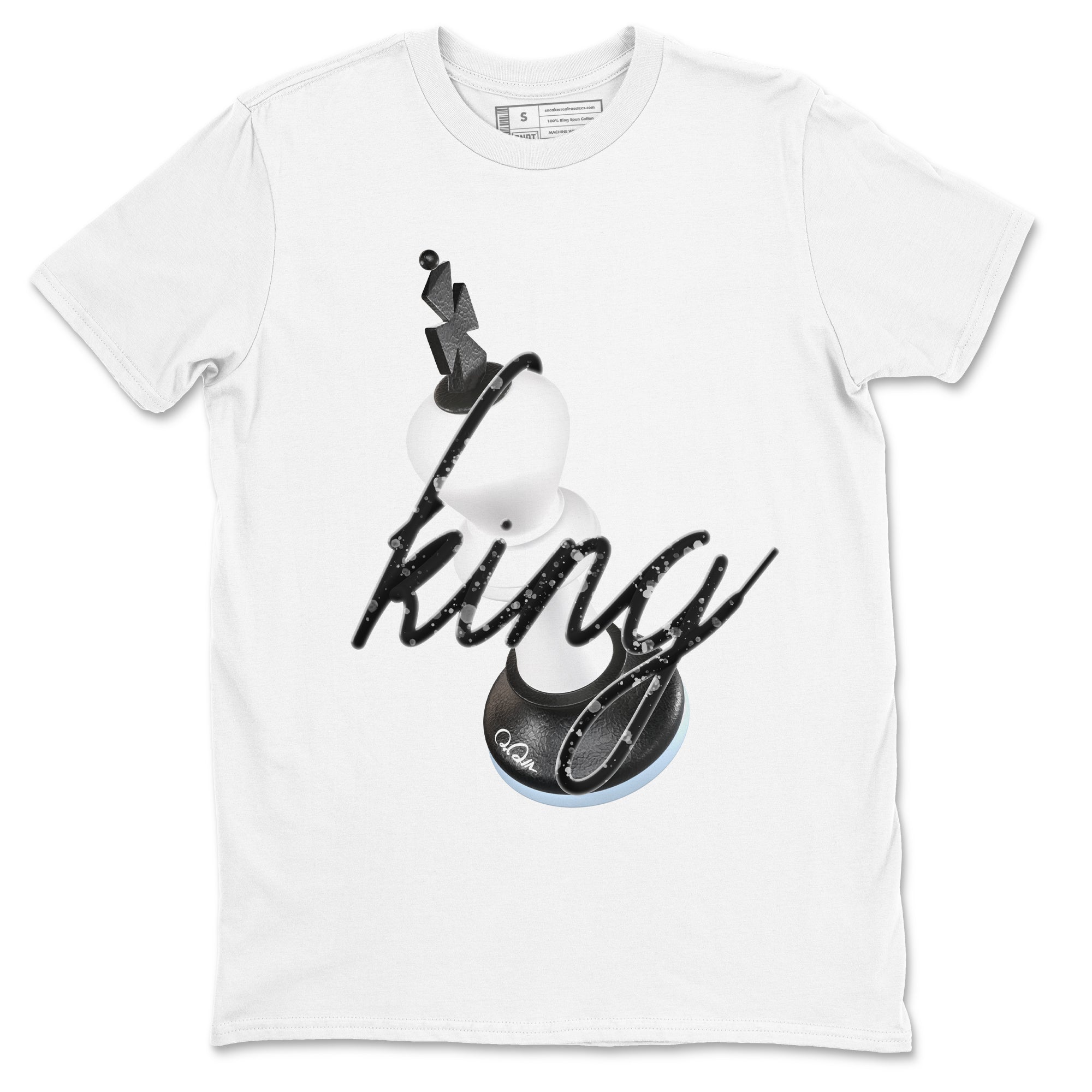 AJ6 White Black shirts to match jordans 3D King sneaker match tees Air Jordan 6 White Black Drip Gear Zone streetwear brand White 2 unisex cotton tee