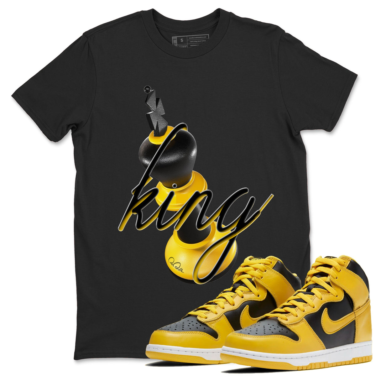 Dunk High Wu Tang shirts to match jordans 3D King sneaker match tees Dunk High Wu Tang match shoes to clothes Drip Gear Zone unisex cotton Black 1 shirts