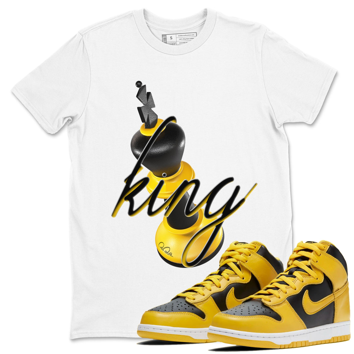 Dunk High Wu Tang shirts to match jordans 3D King sneaker match tees Dunk High Wu Tang match shoes to clothes Drip Gear Zone unisex cotton White 1 shirts