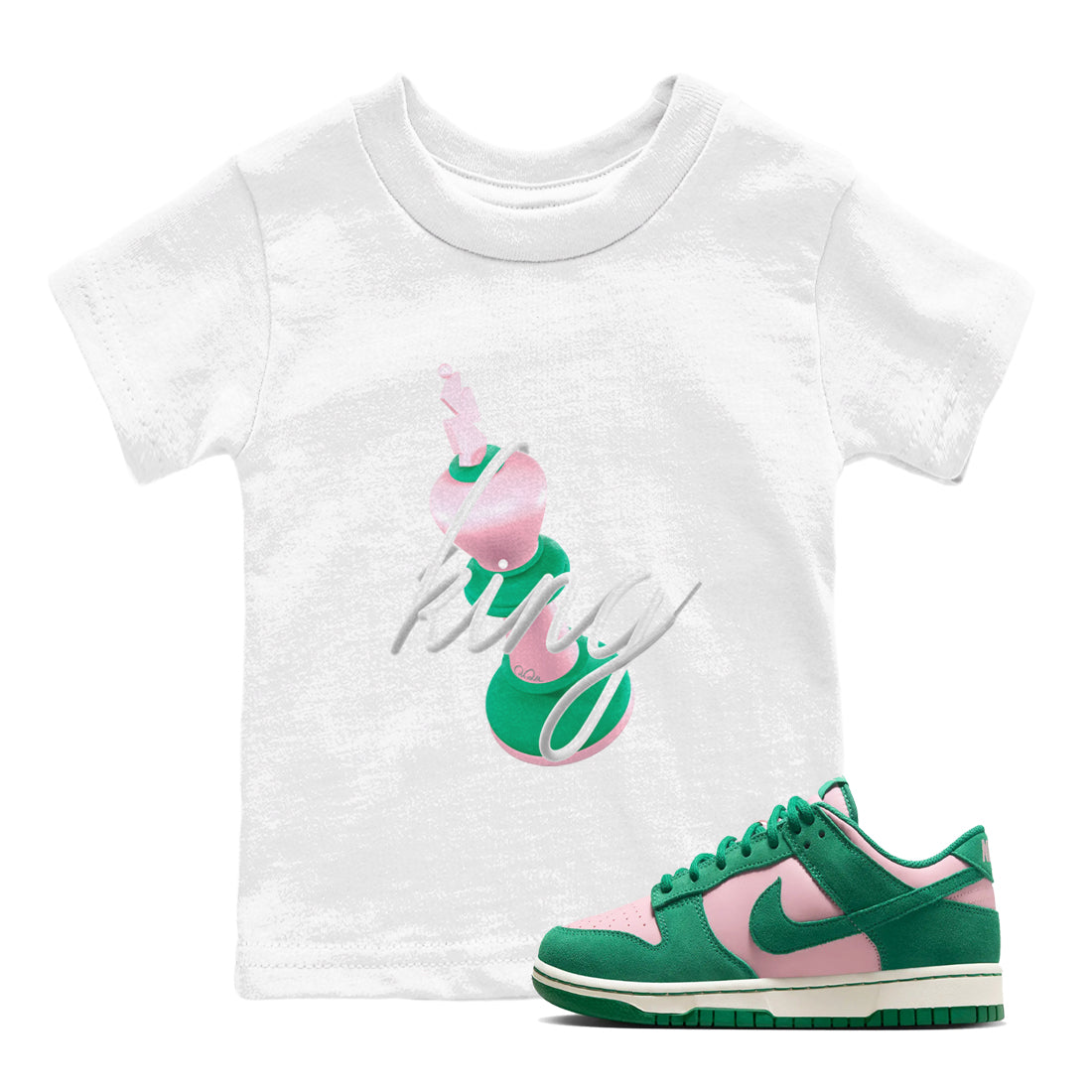 Dunk Low Medium Soft Pink Malachite shirt to match jordans 3D King sneaker tees Dunk Retro SE Medium Soft Pink Malachite Drip Gear Zone baby toddler White 1 cotton Shirt