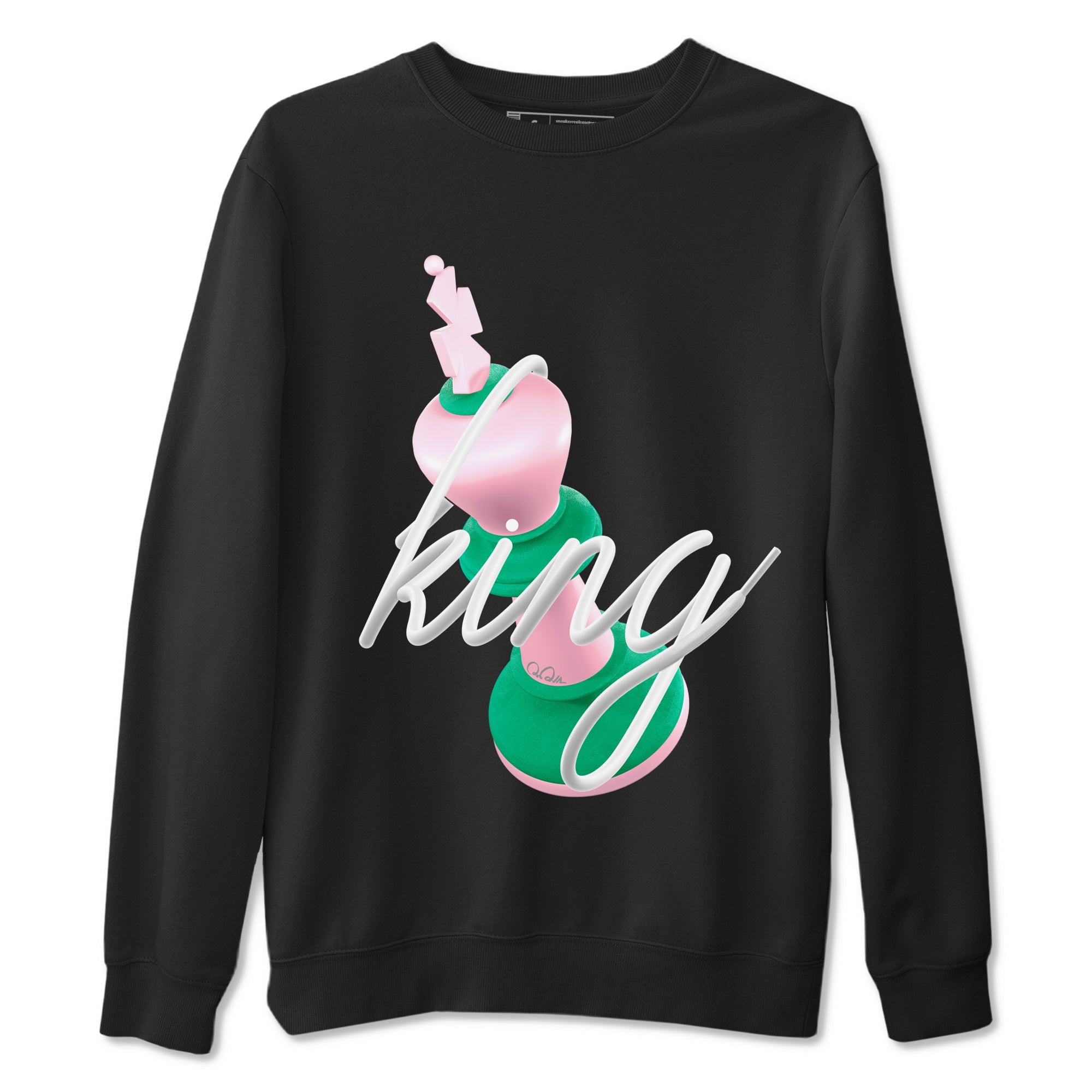 Dunk Low Medium Soft Pink Malachite shirt to match jordans 3D King sneaker tees Dunk Retro SE Medium Soft Pink Malachite Drip Gear Zone unisex cotton Black 2 crew neck shirt