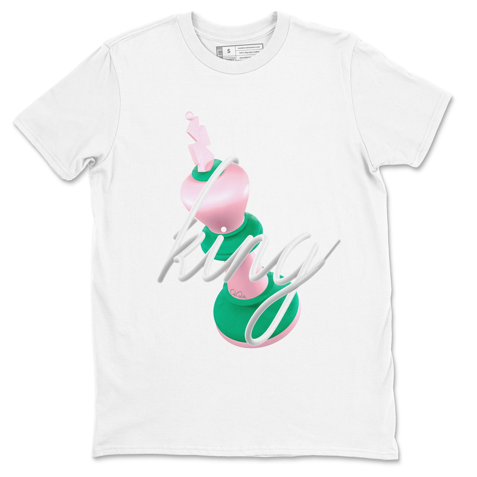 Dunk Low Medium Soft Pink Malachite shirt to match jordans 3D King sneaker tees Dunk Retro SE Medium Soft Pink Malachite Drip Gear Zone unisex cotton White 2 crew neck shirt