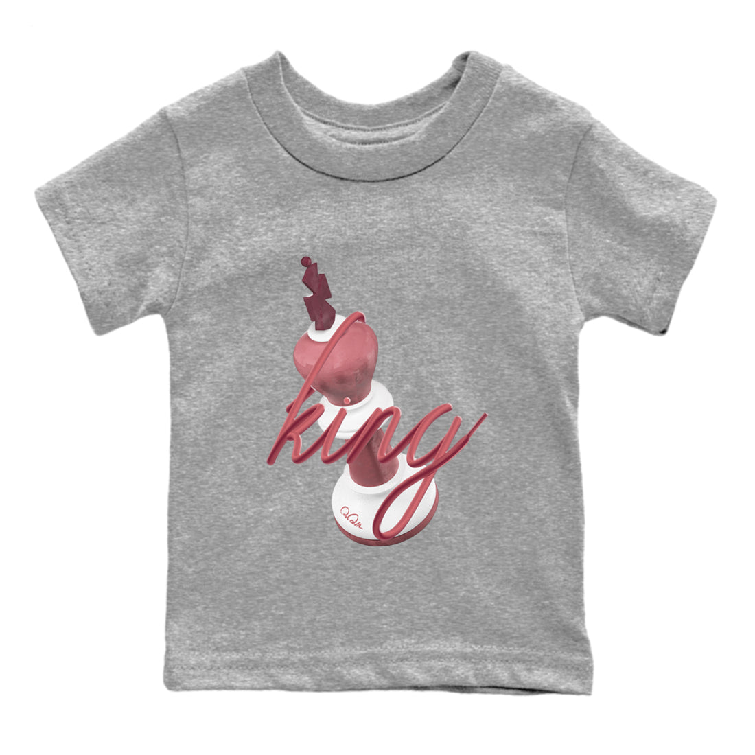 Dunk Valentines Day 2024 shirt to match jordans 3D King sneaker tees Dunk Happy Valentines Day 2024 Drip Gear Zone Baby Toddler Heather Grey 2 T-Shirt