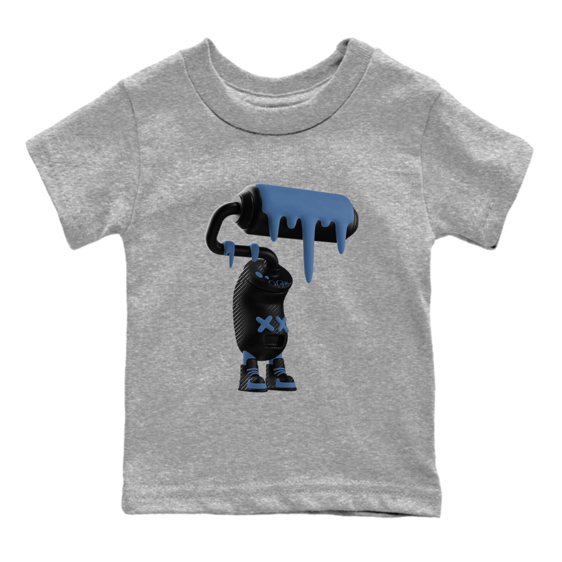 Sneaker Threads  Sneaker Tees To Match Air Foamposite One Carbon Fiber  3D Paint Roller Youth Graphic Tee Heather Grey 2. Perfect for Jordan releases 2025 colorways.