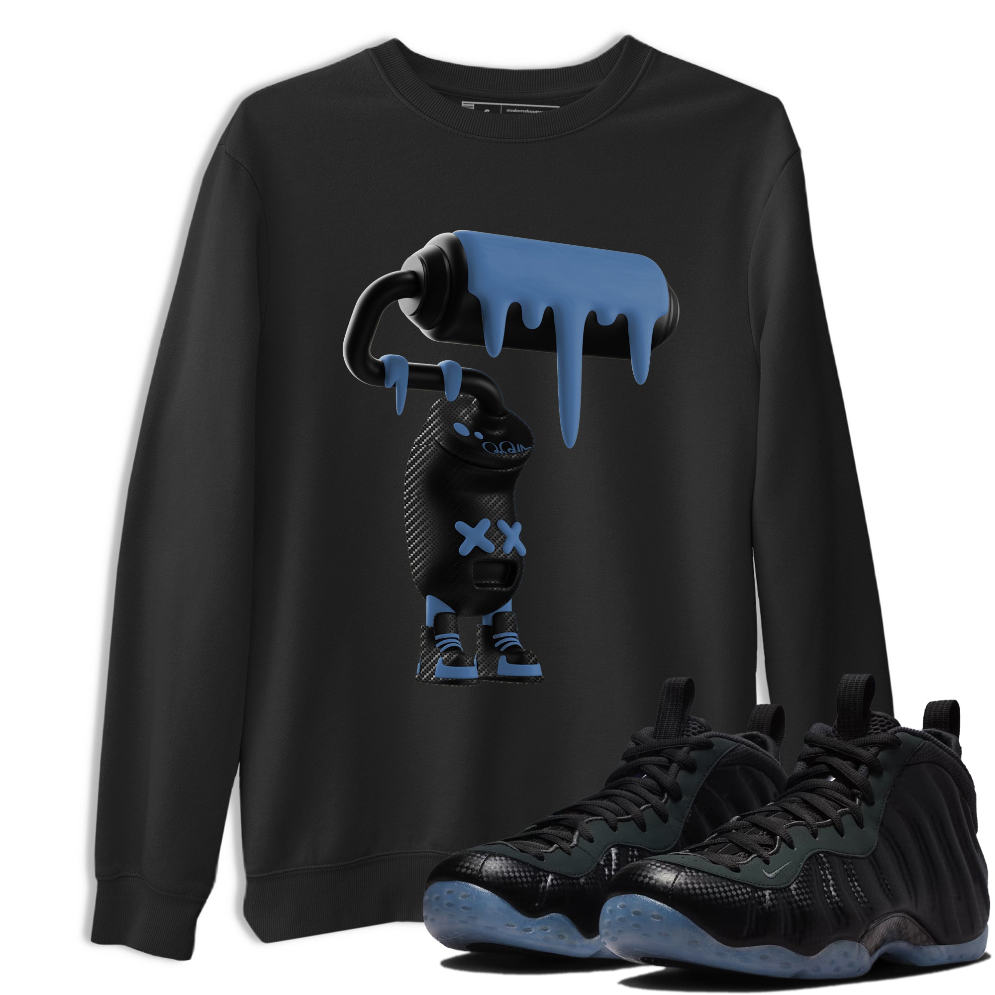 Sneaker Threads  Sneaker Tees To Match Air Foamposite One Carbon Fiber  3D Paint Roller Graphic Tee Black 1. Perfect for Jordan releases 2025 colorways.