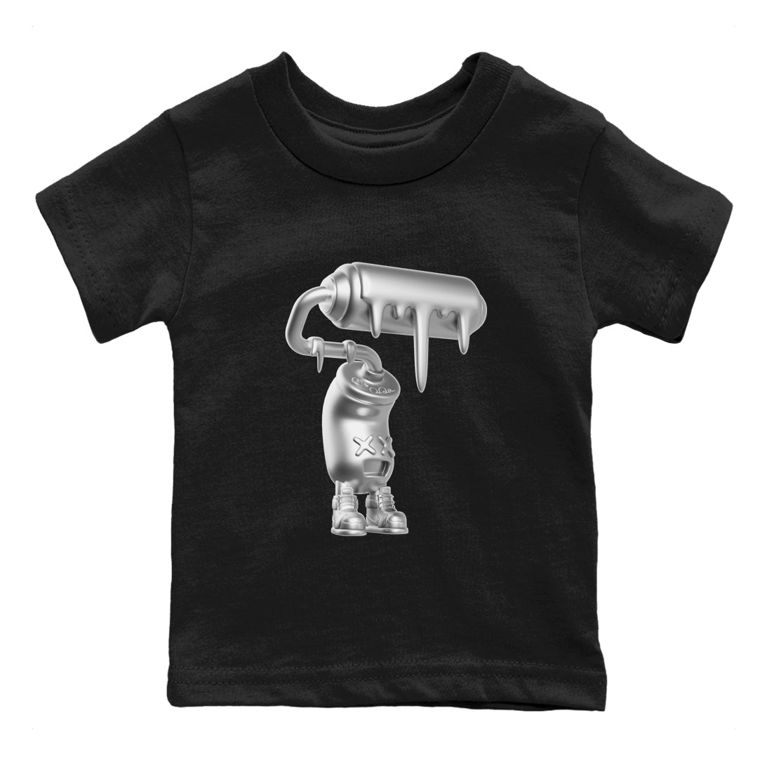Air Jordan 1 Gift Giving shirt to match jordans 3D Paint Roller sneaker tees  Metal tees AJ1 Gift Giving Drip Gear Zone Baby Toddler Black 2 T-Shirt