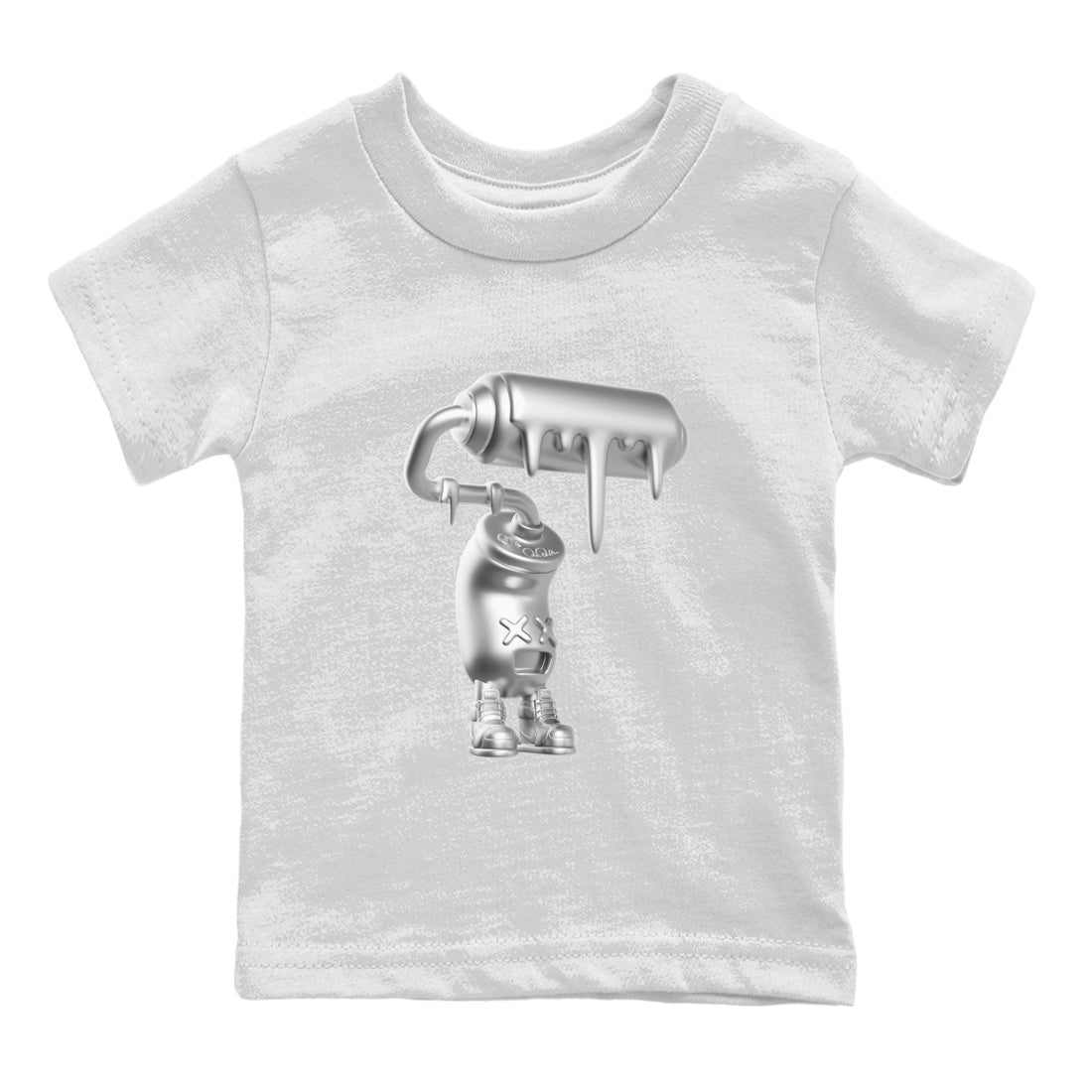 Air Jordan 1 Gift Giving shirt to match jordans 3D Paint Roller sneaker tees  Metal tees AJ1 Gift Giving Drip Gear Zone Baby Toddler White 2 T-Shirt