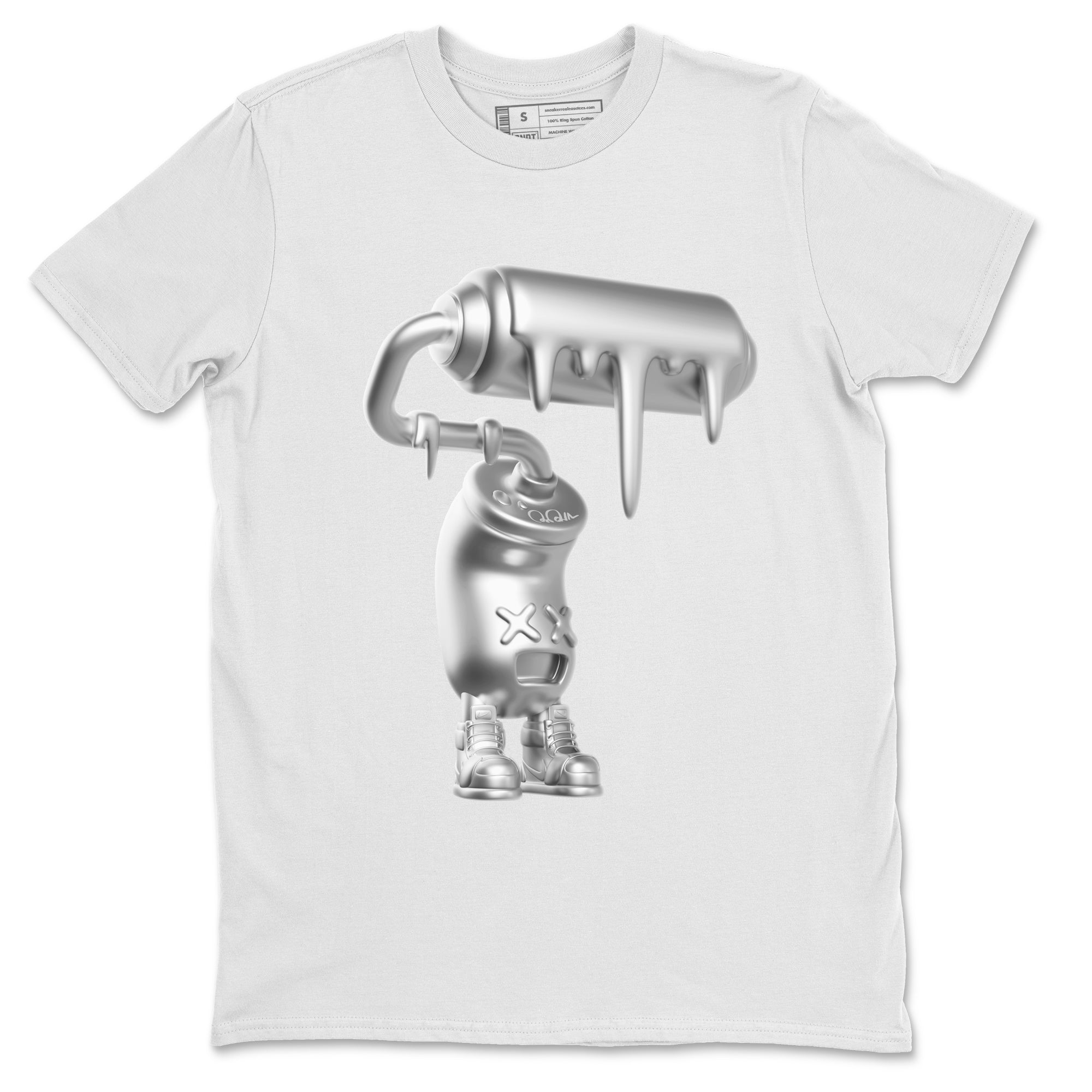 Air Jordan 1 Gift Giving shirt to match jordans 3D Paint Roller sneaker tees  Metal tees AJ1 Gift Giving Drip Gear Zone Unisex White 2 T-Shirt