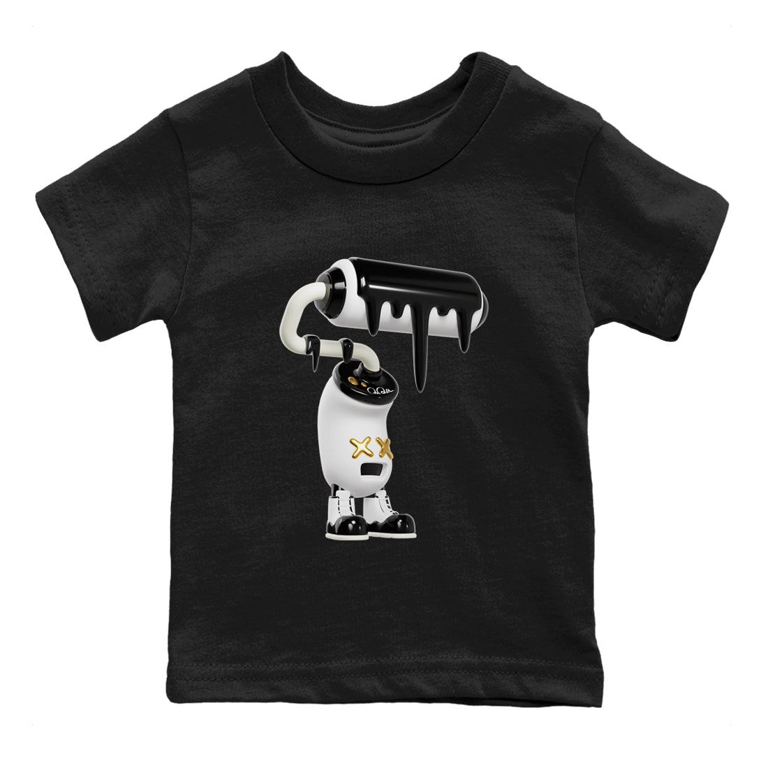 Air Jordan 11 Gratitude shirt to match jordans 3D Paint Roller sneaker tees AJ11 Gratitude Drip Gear Zone Baby Toddler Black 2 T-Shirt