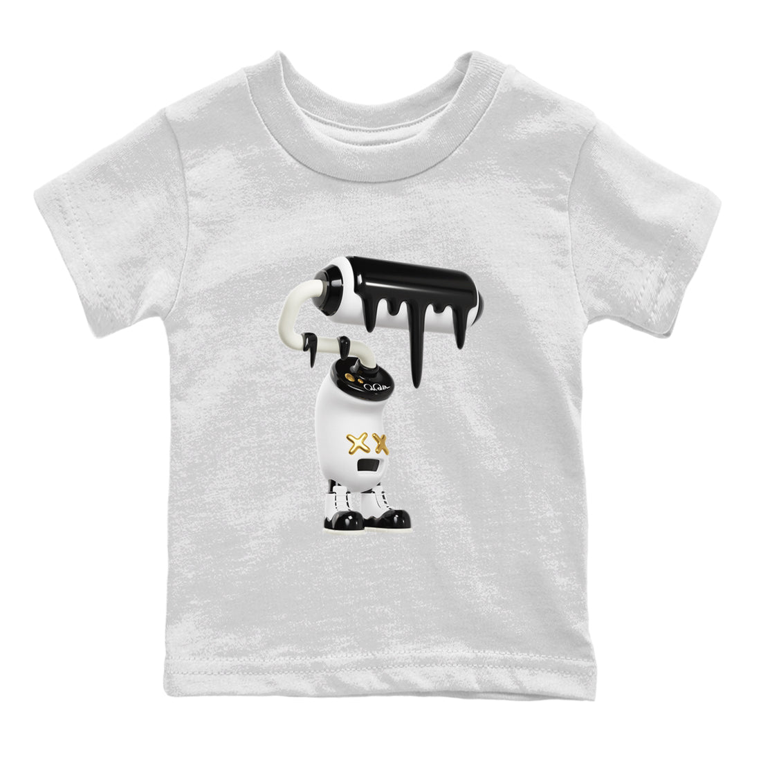 Air Jordan 11 Gratitude shirt to match jordans 3D Paint Roller sneaker tees AJ11 Gratitude Drip Gear Zone Baby Toddler White 2 T-Shirt