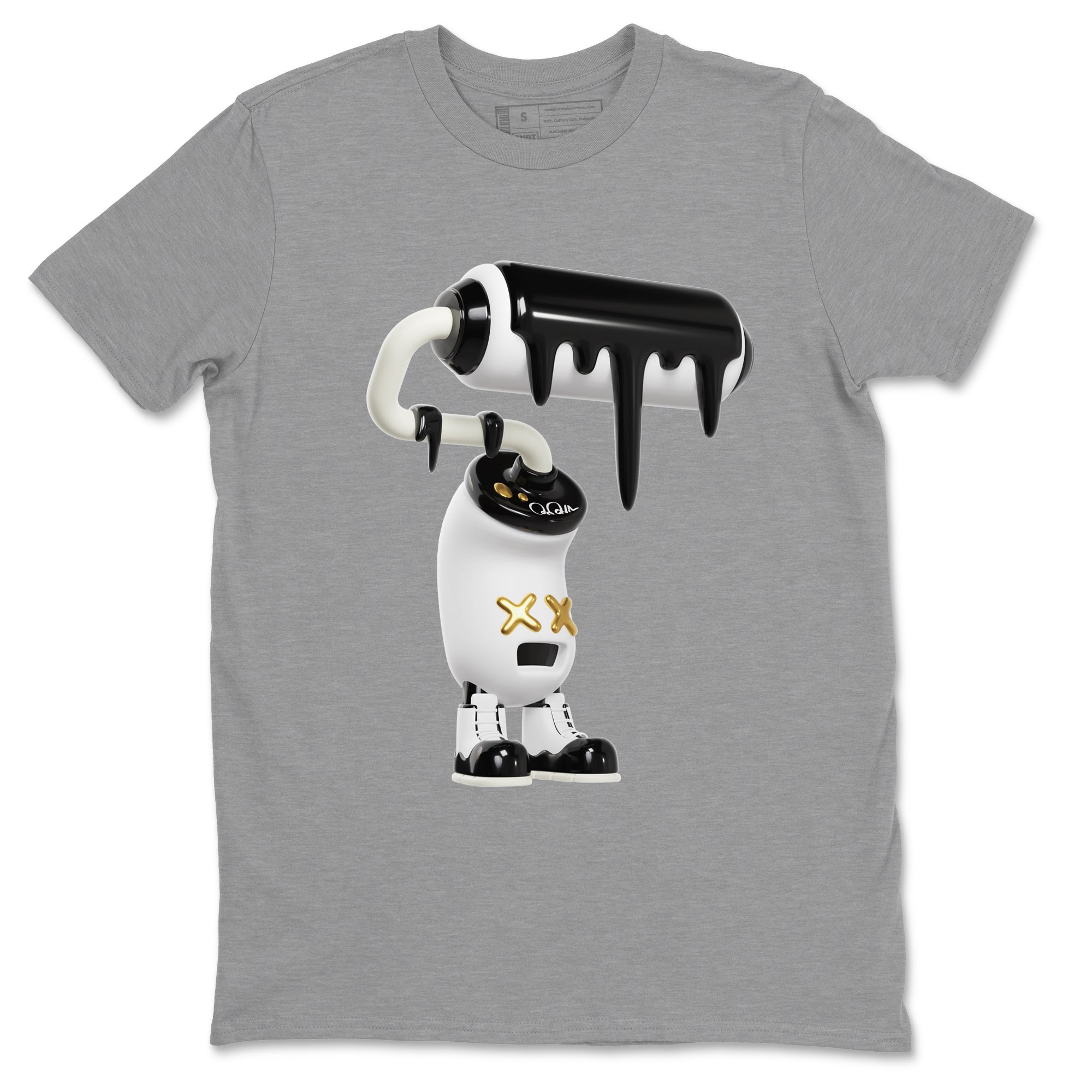 Air Jordan 11 Gratitude shirt to match jordans 3D Paint Roller sneaker tees AJ11 Gratitude Drip Gear Zone Unisex Heather Grey 2 T-Shirt