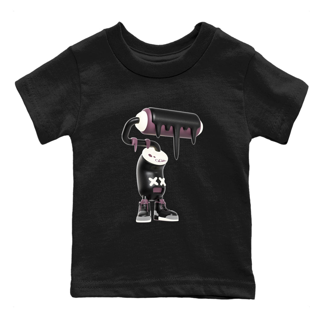 3s A Ma Maniere x Black shirts to match jordans 3D Paint Roller sneaker match tees A Ma Maniere x Air Jordan 3 “While You Were Sleeping”Sneaker Release Tees Youth Baby Black 2 crew neck shirts