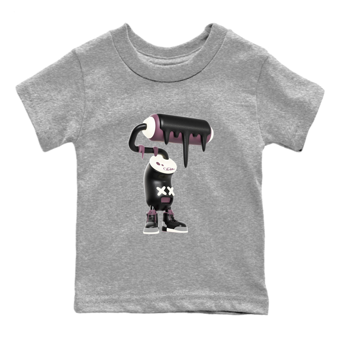 3s A Ma Maniere x Black shirts to match jordans 3D Paint Roller sneaker match tees A Ma Maniere x Air Jordan 3 “While You Were Sleeping”Sneaker Release Tees Youth Baby Heather Grey 2 crew neck shirts